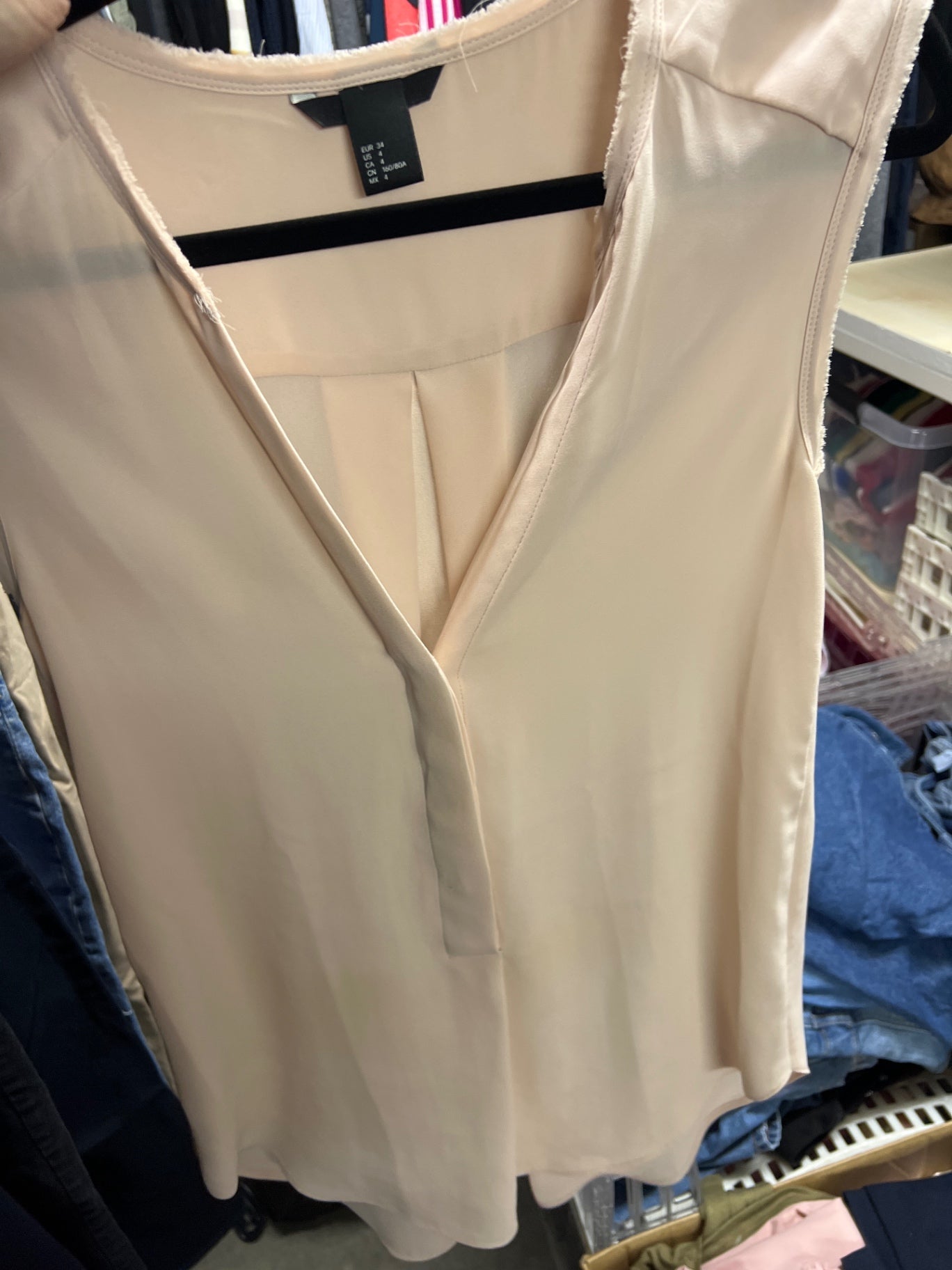 H&M Bluse Beige Größe: 34
