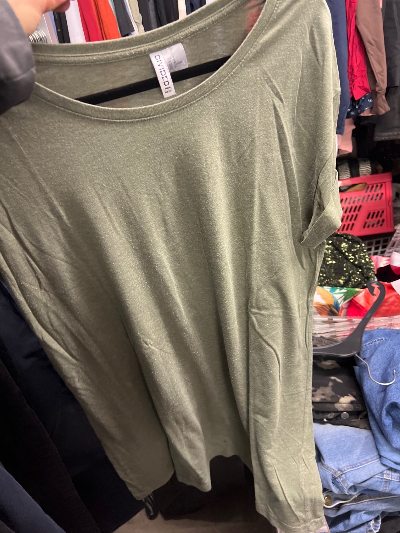 Divided T-Shirt Olivegrün Größe: M