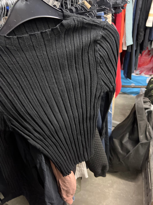 Rippenpulli Schwarz Größe: S