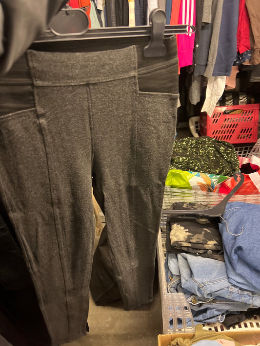 Bershka Leggings Dunkelgrau Größe: M