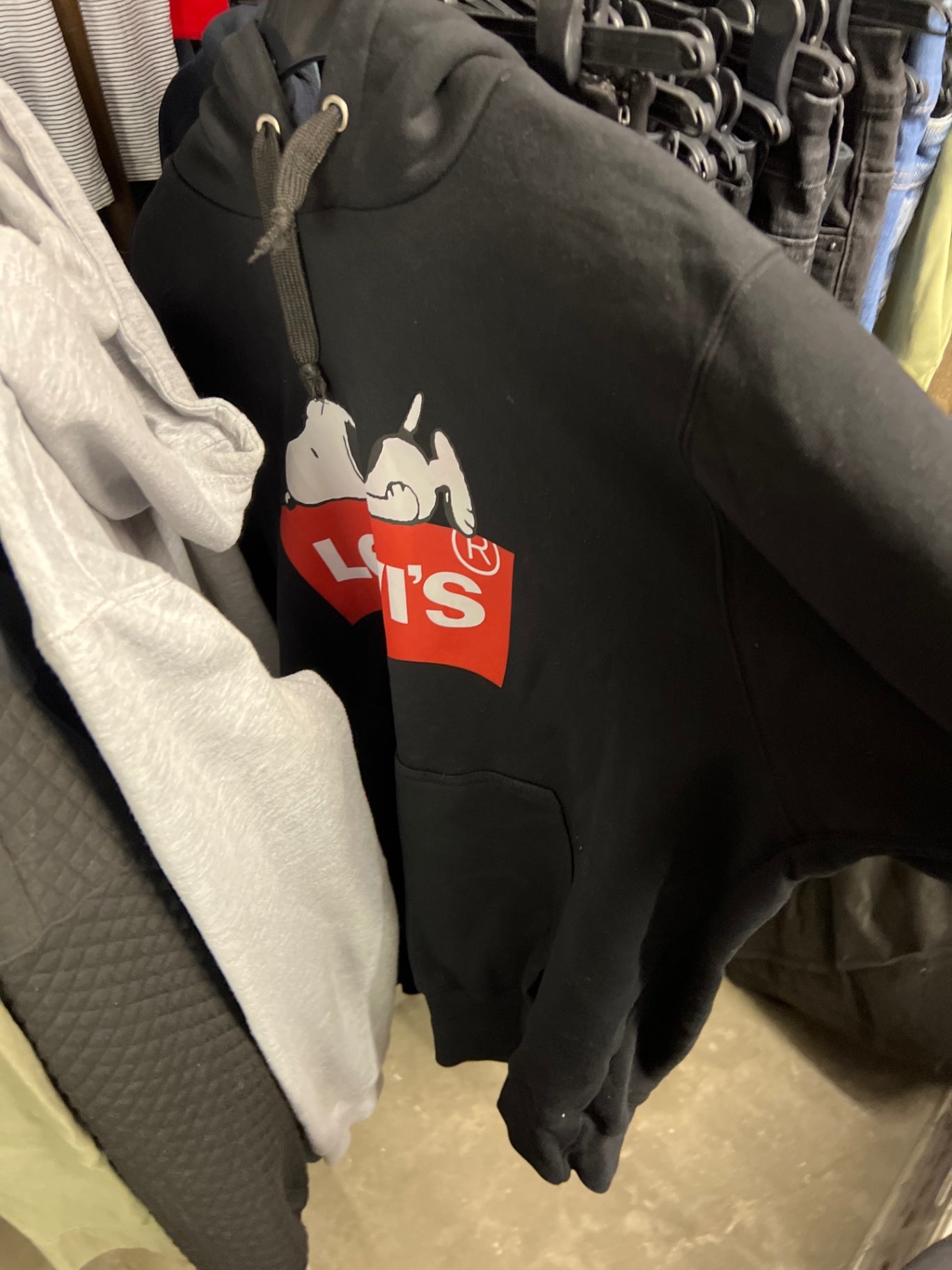 Levi's Hoodie Schwarz Snoopy Größe: M