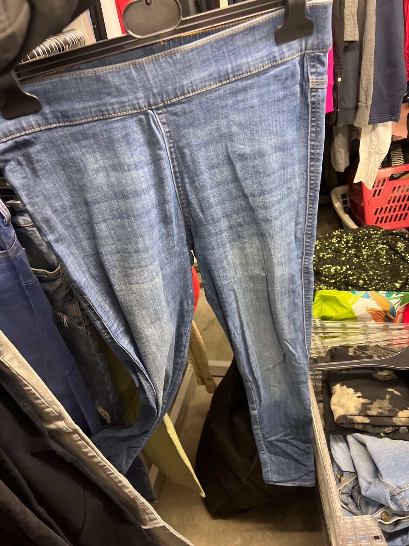 H&M Jeggings Blau Größe: L