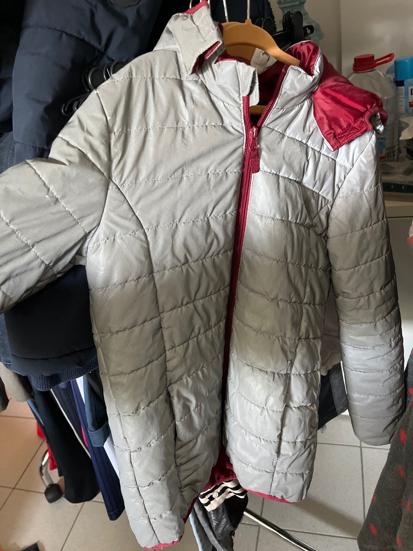Tschibo Jacke Reflektor Grau Größe: 146/152