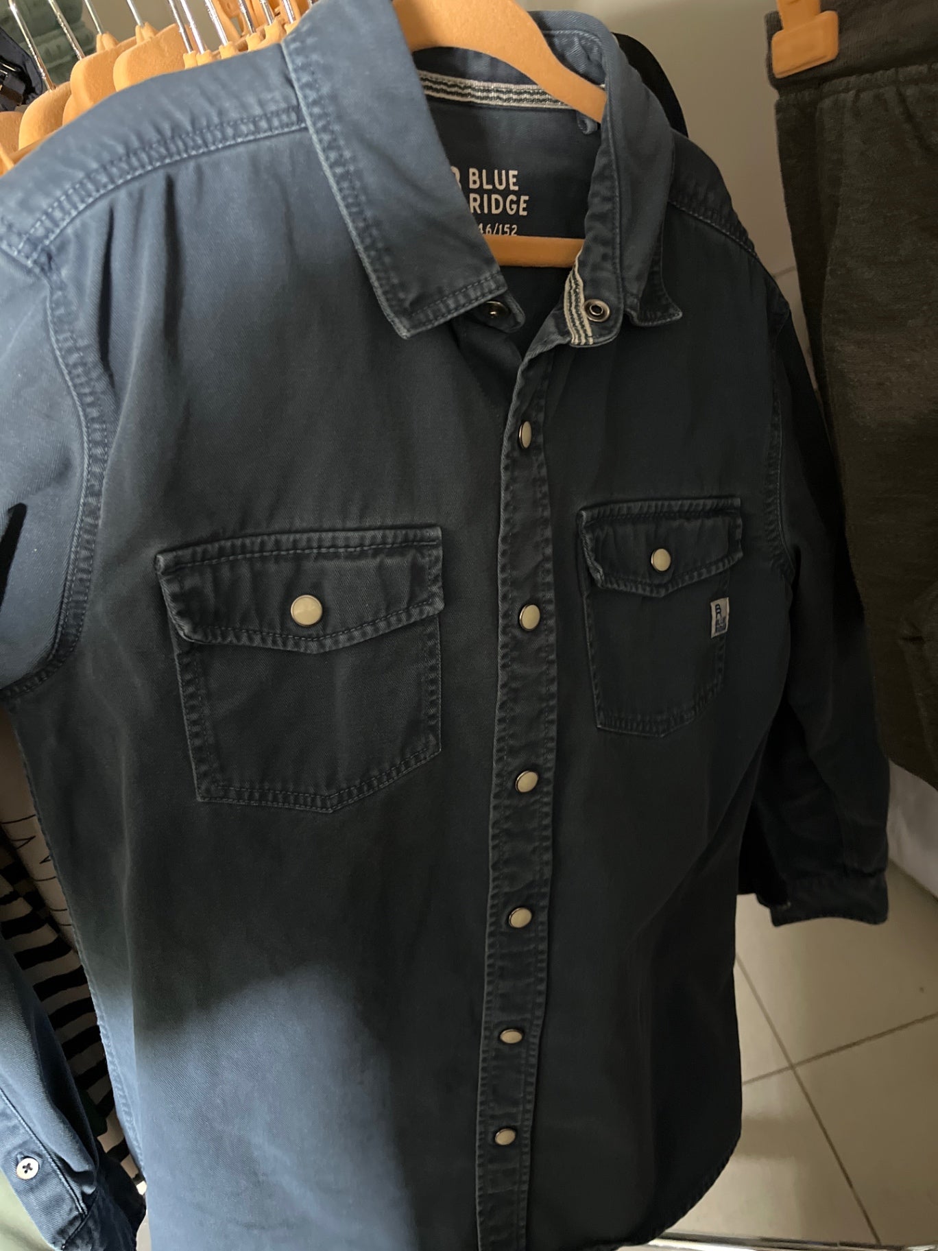 Blue Ridge Jeanshemd Dunkelblau Größe: 146/152