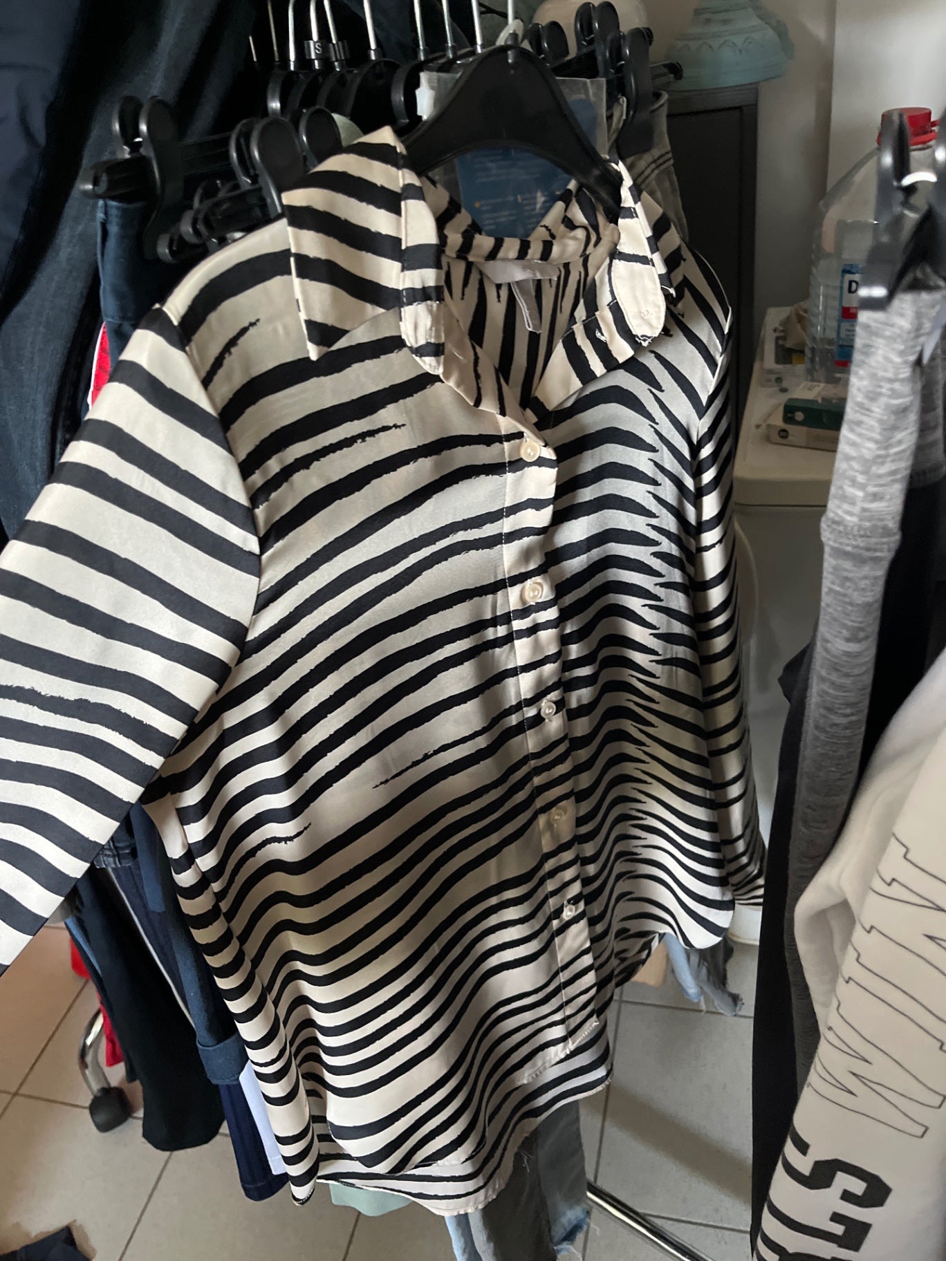 H&M Bluse Schwarz-Weiß Größe: S
