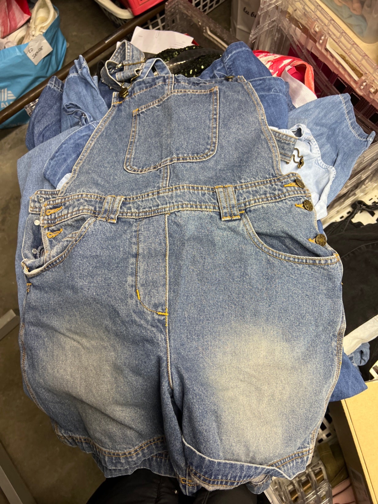 Vintage Latzhose Blau Größe: M