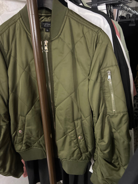 Topshop Jacke Olivgrün Größe: S