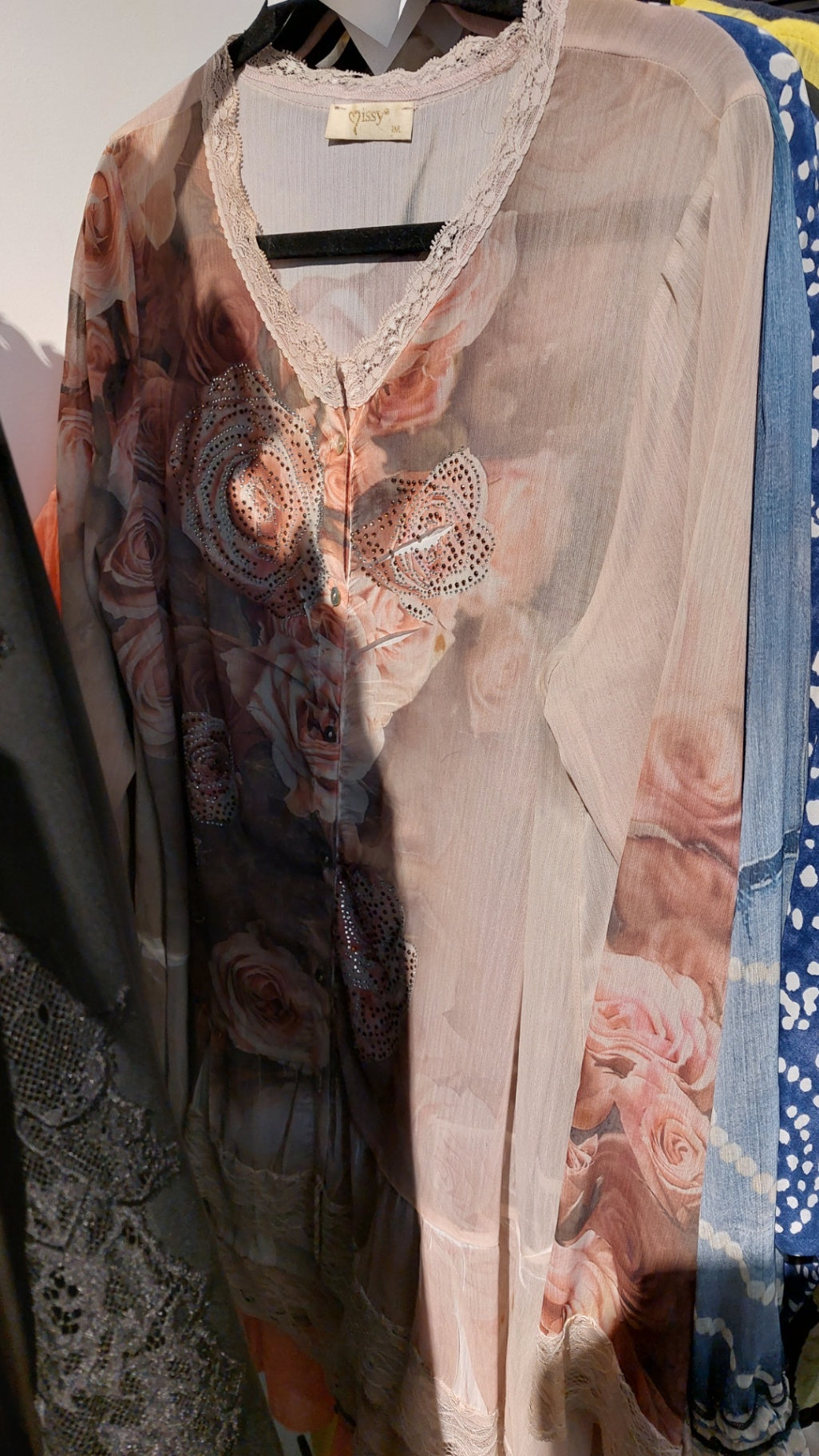 Missy Bluse Hellrosa Größe: M / L