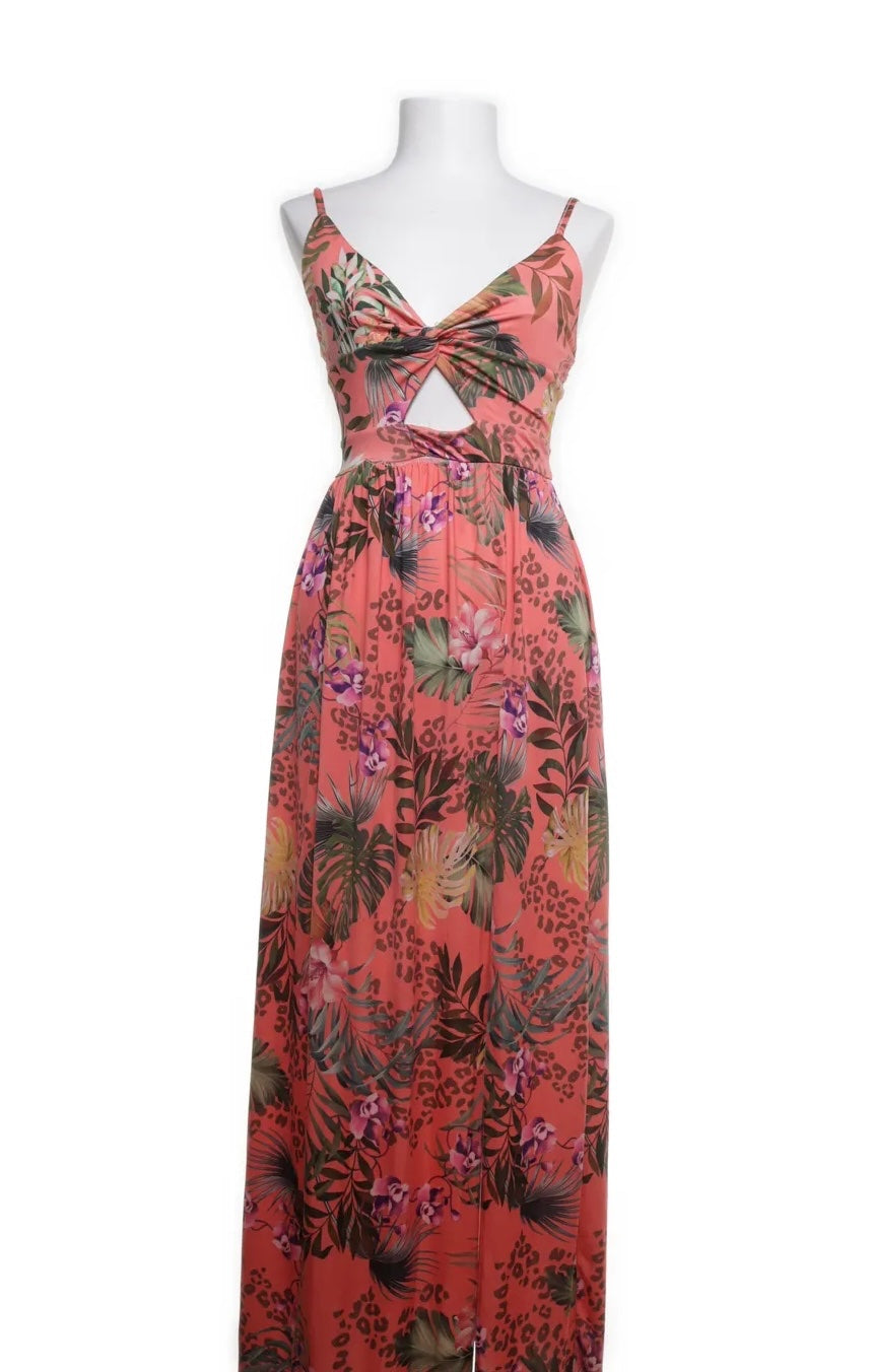 Boohoo Maxikleid Koralle/Bunt Größe: 36