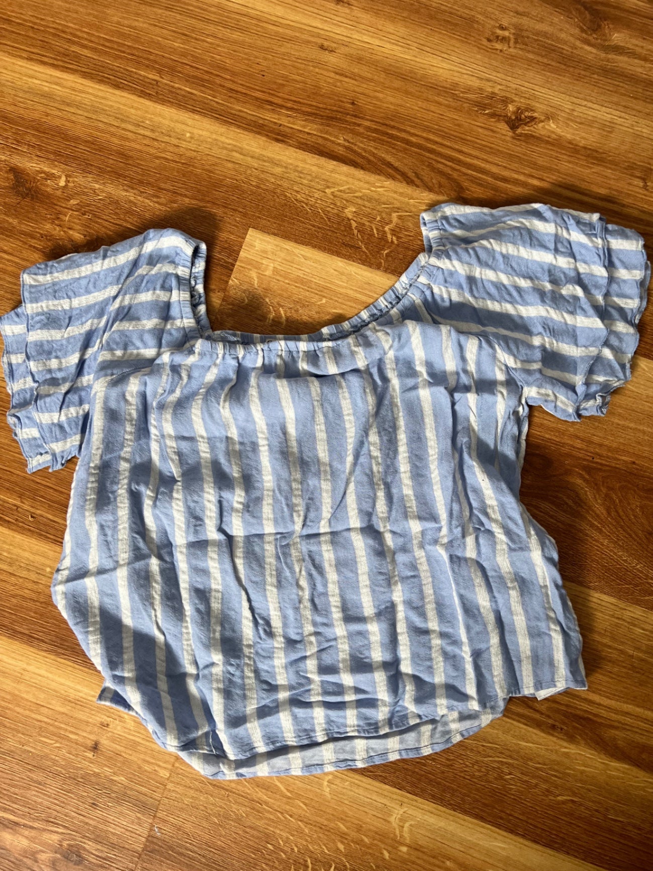 Orsay Viscose Shirt Hellblau mit weißen Streifen Größe: L
