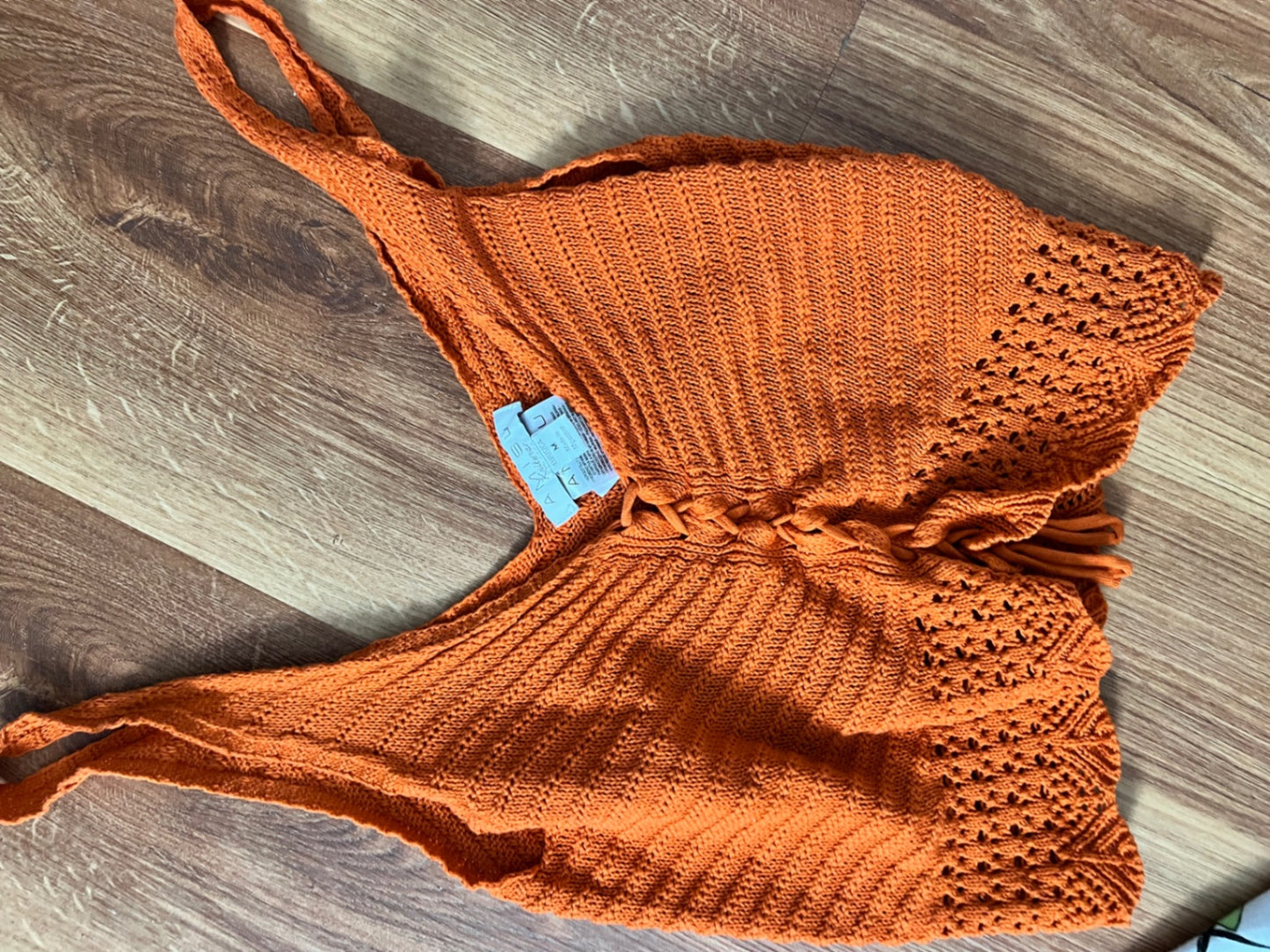 Strick Top Orange Größe: M