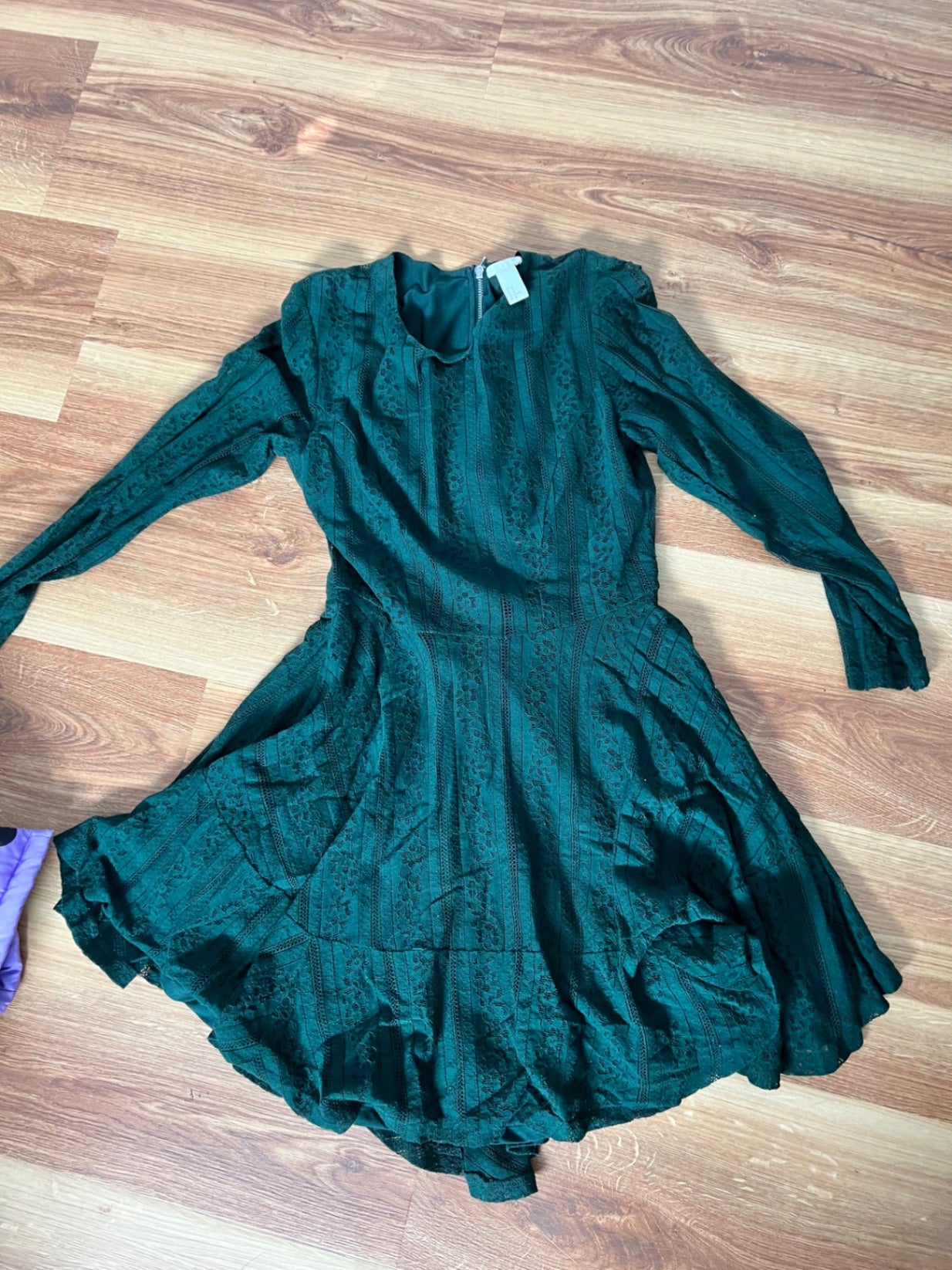 H&M Kleid Dunkelgrün Größe: M
