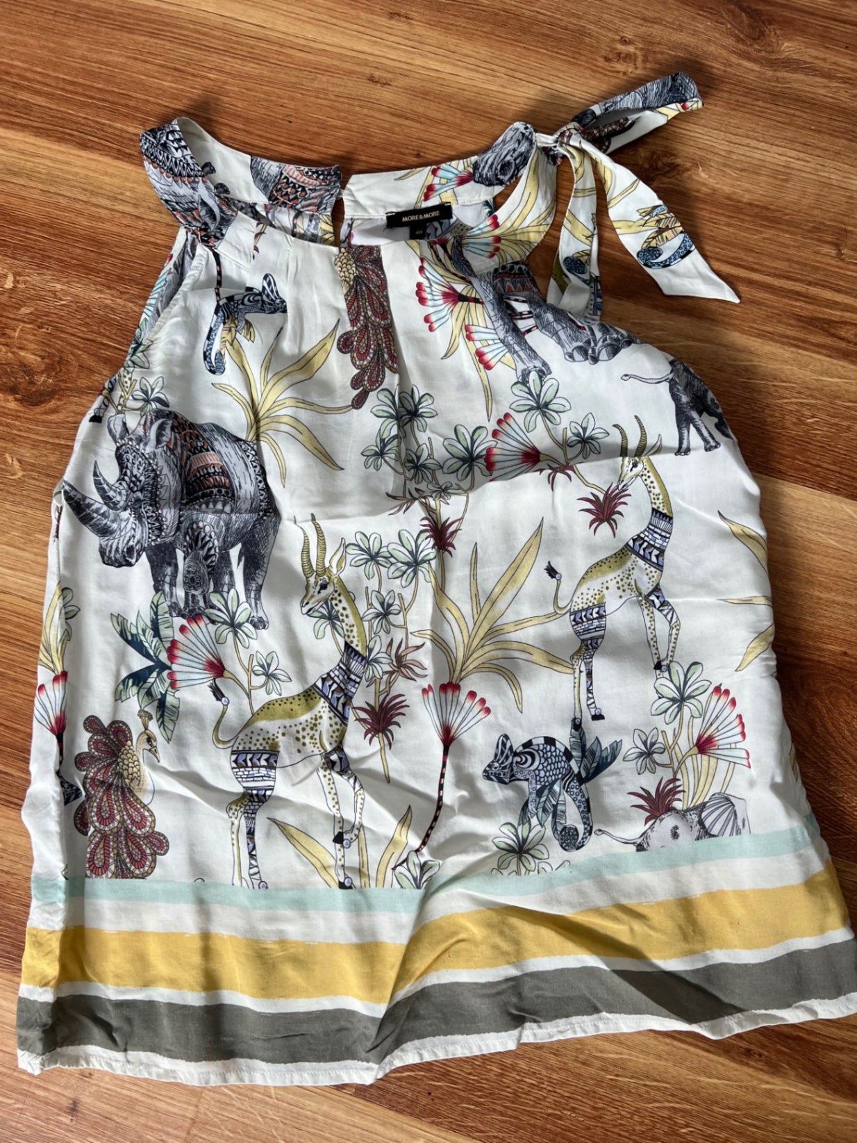 More & More Ärmellose Bluse Tiere Bunt Größe: 40