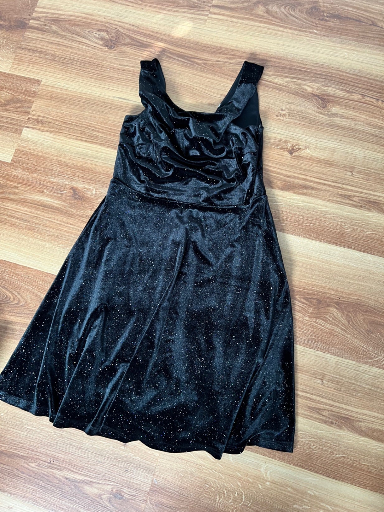 Esprit Samt Kleid Schwarz Größe: M