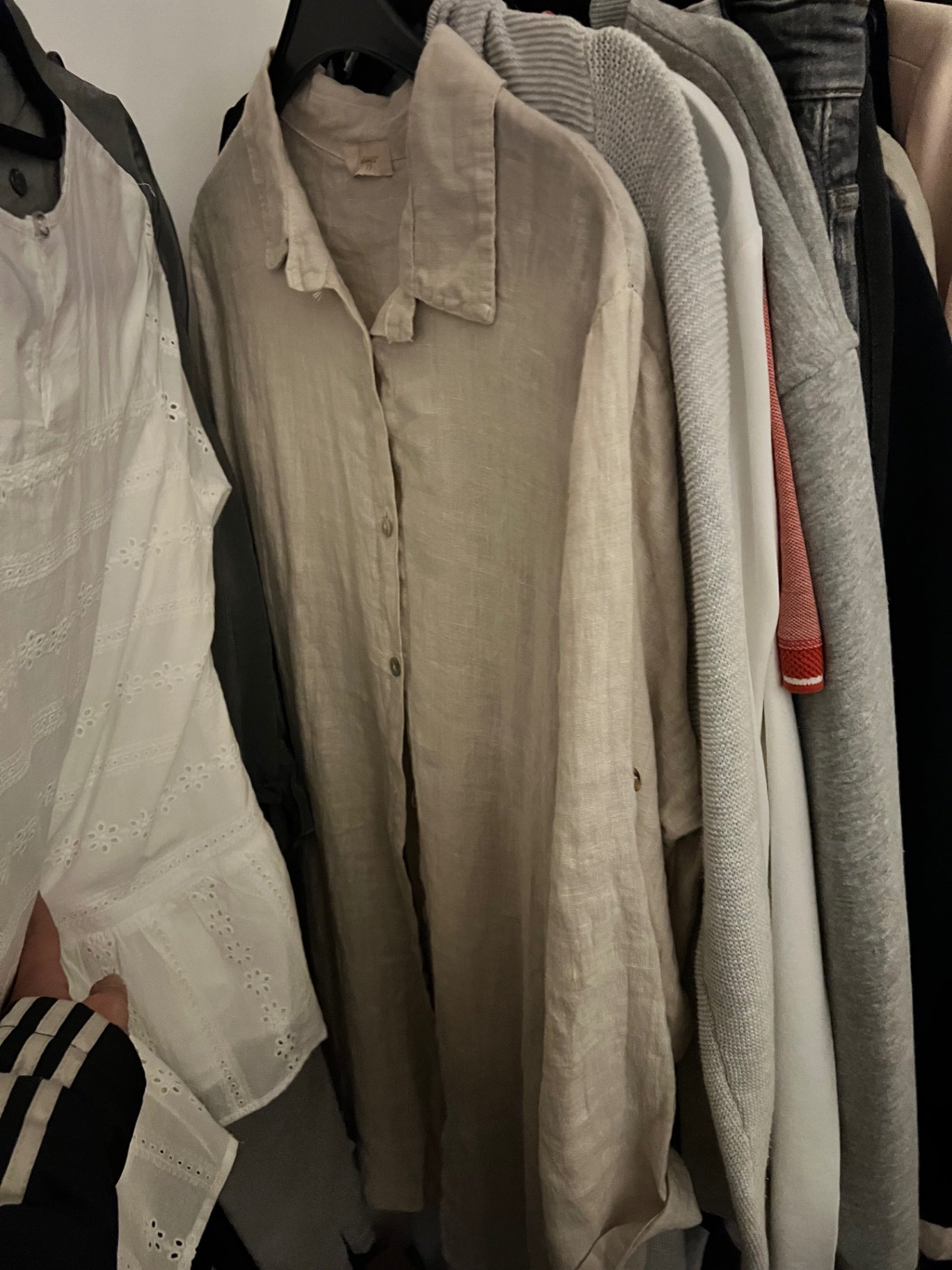 Nayyar Leinen Bluse Beige Größe: S