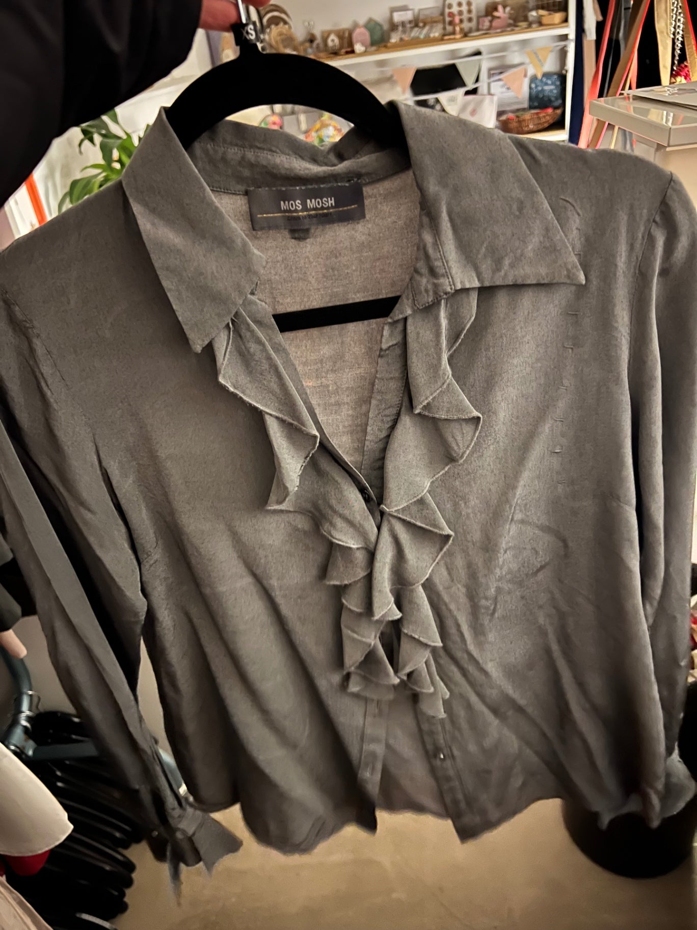 MOS MOSH Bluse Grau Größe: XS