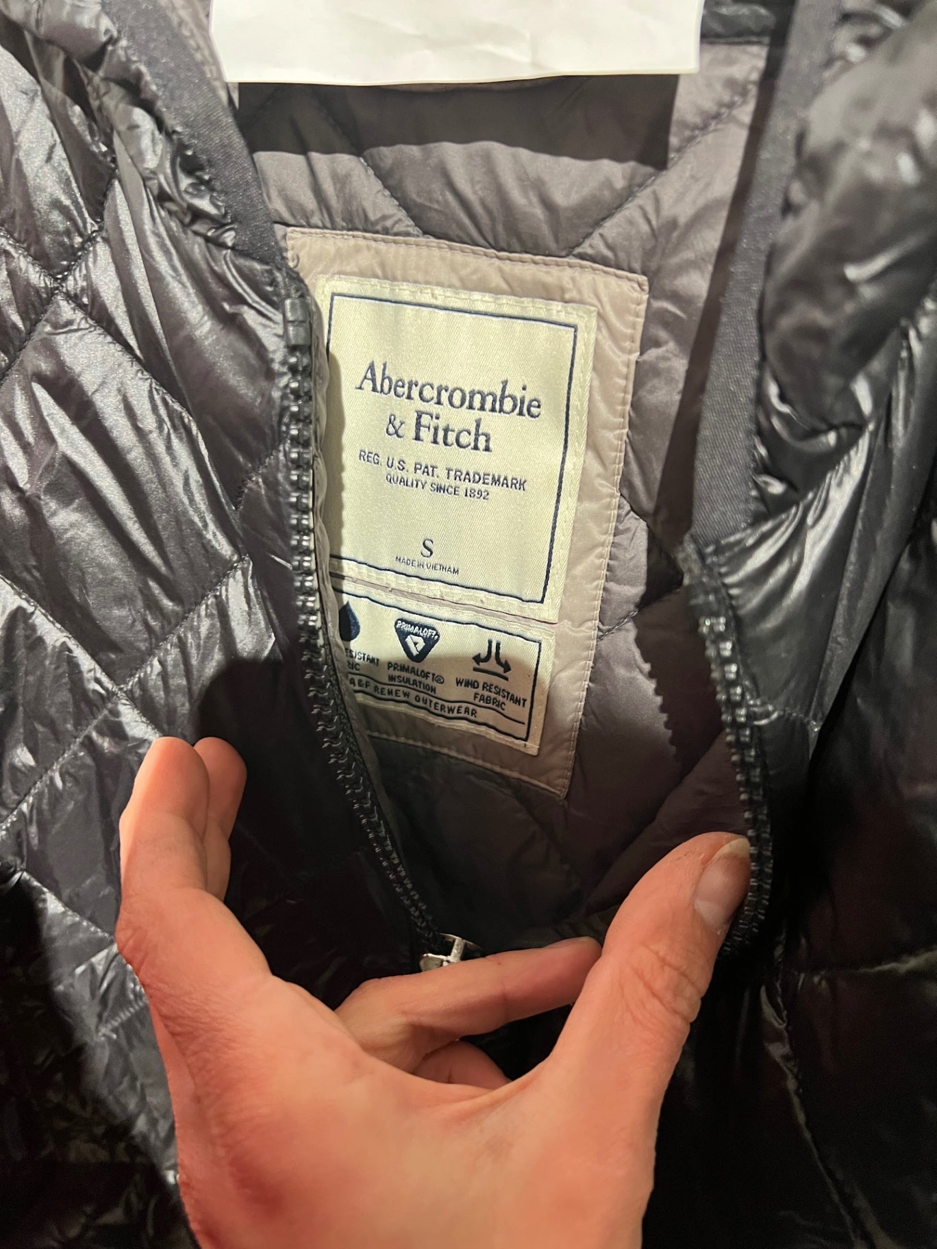 Abercrombie & Fitch Steppjacke Schwarz Größe: S
