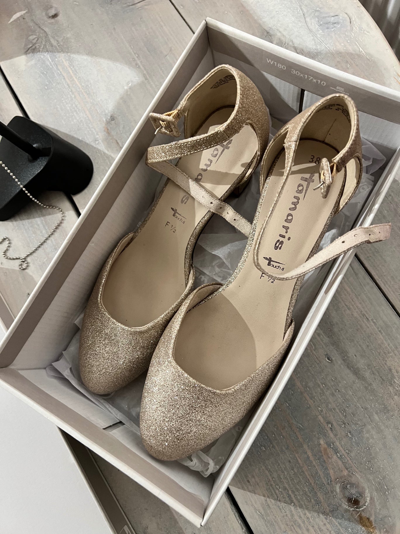 NEU! Tamaris Absatzschuhe Gold Größe: 38