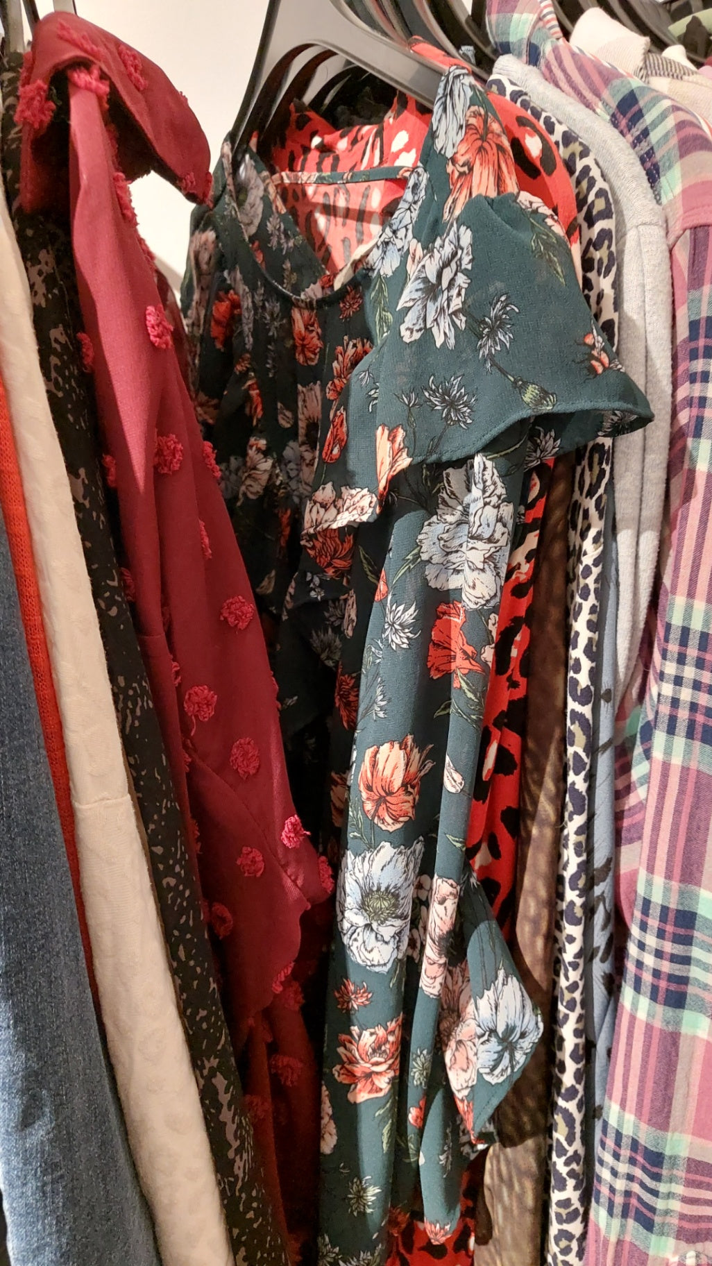 Tom Tailor Bluse Dunkelgrün m. Muster Gr.: L