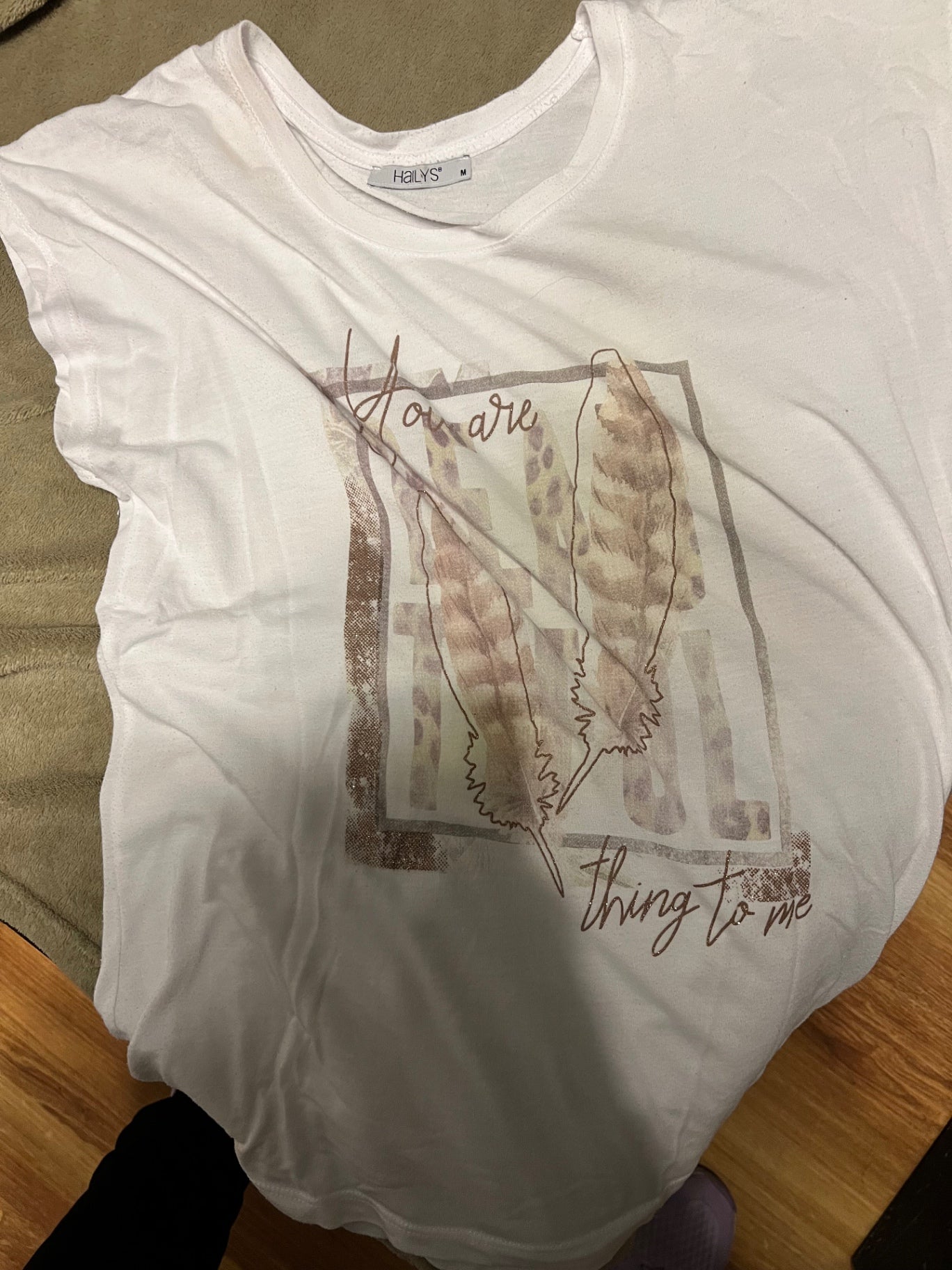 Hailys T-Shirt Weiß Größe: M