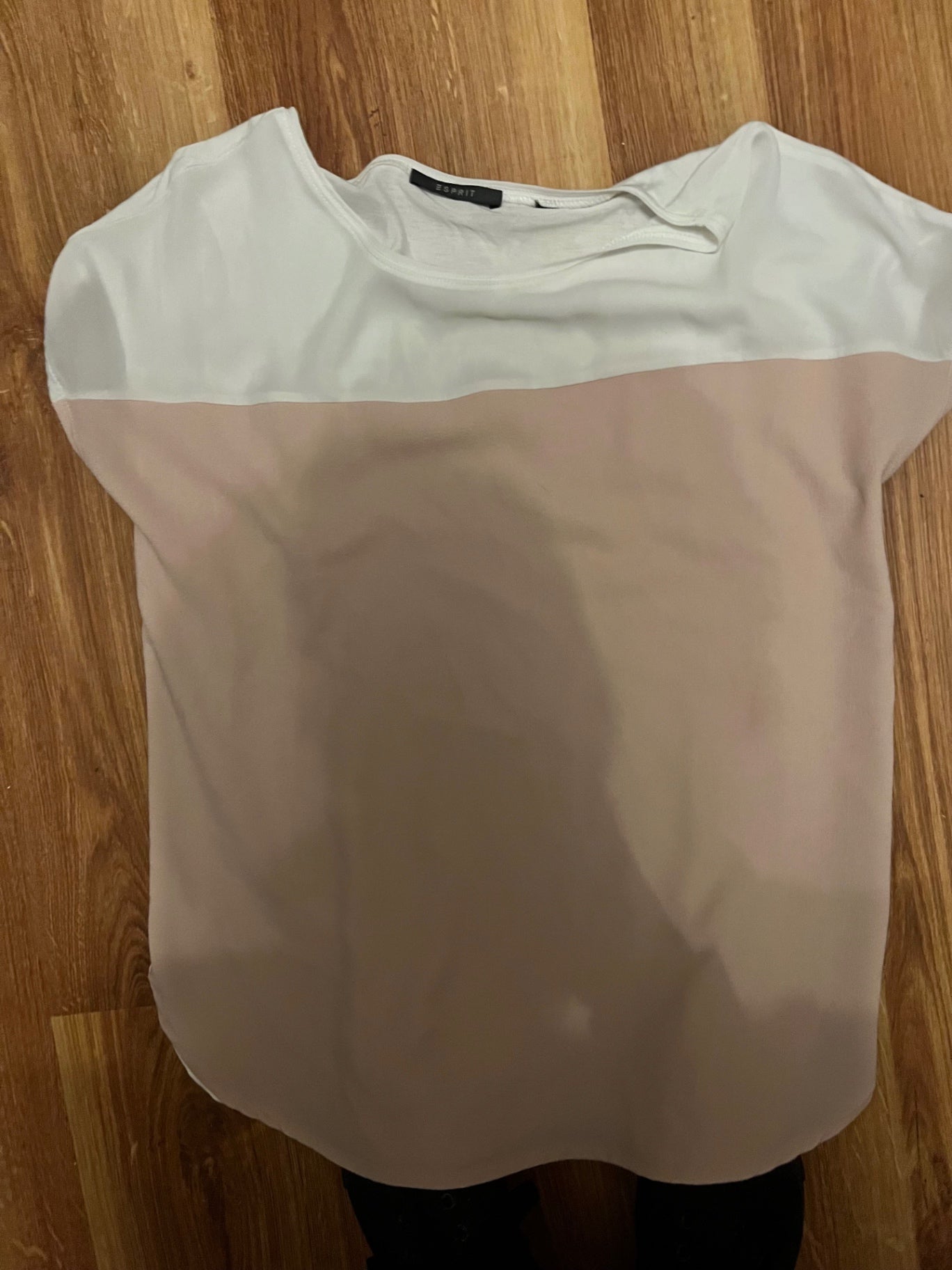 Esprit T-Shirt Weiß/Pink Größe: S