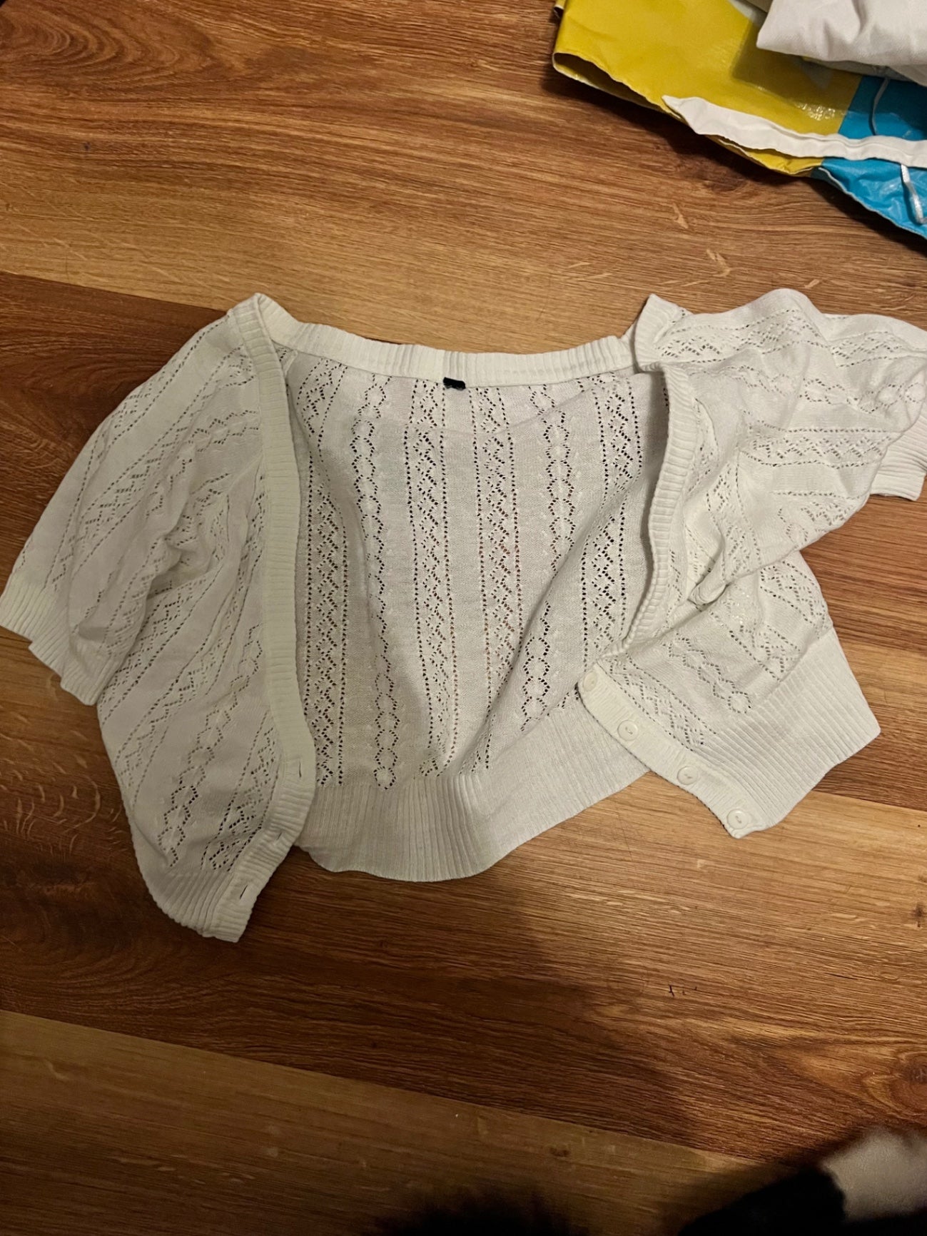 Strickjacke Weiß Größe: S
