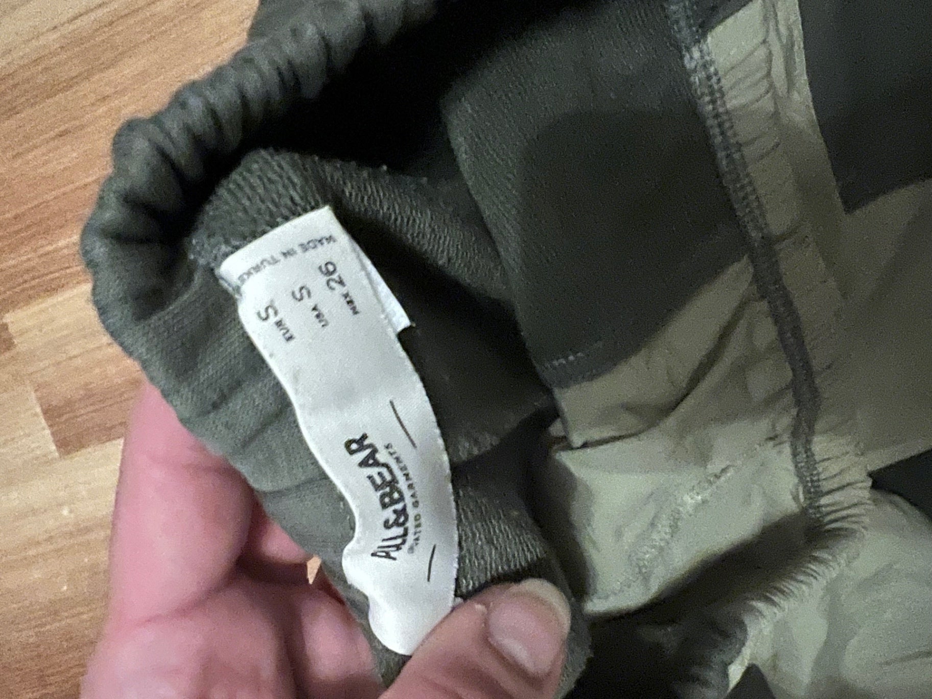 Pull & Bear Hose Hell- und Dunkelgrün Größe: 36