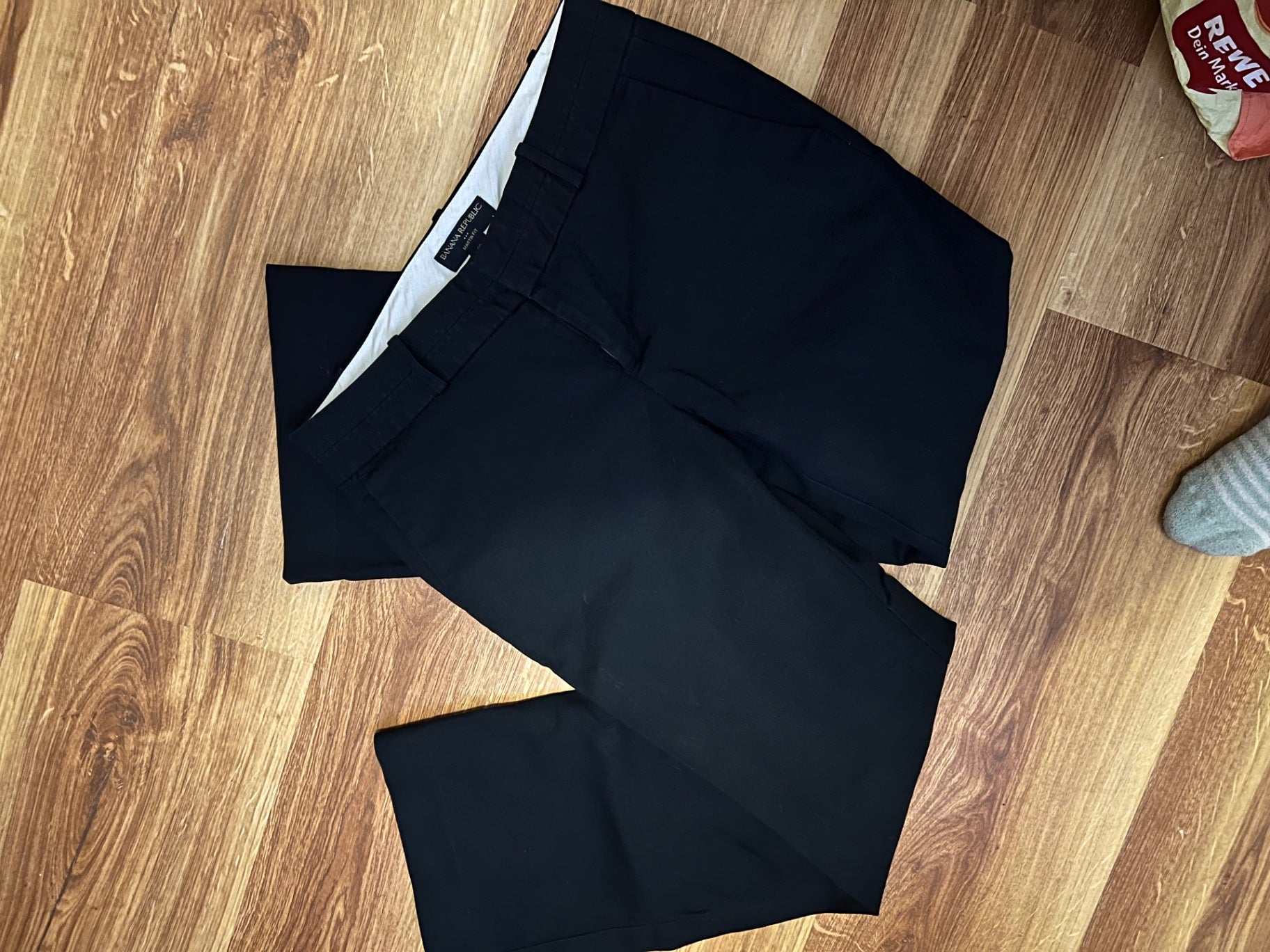 Banana Republic Stoffhose Schwarz Größe: S