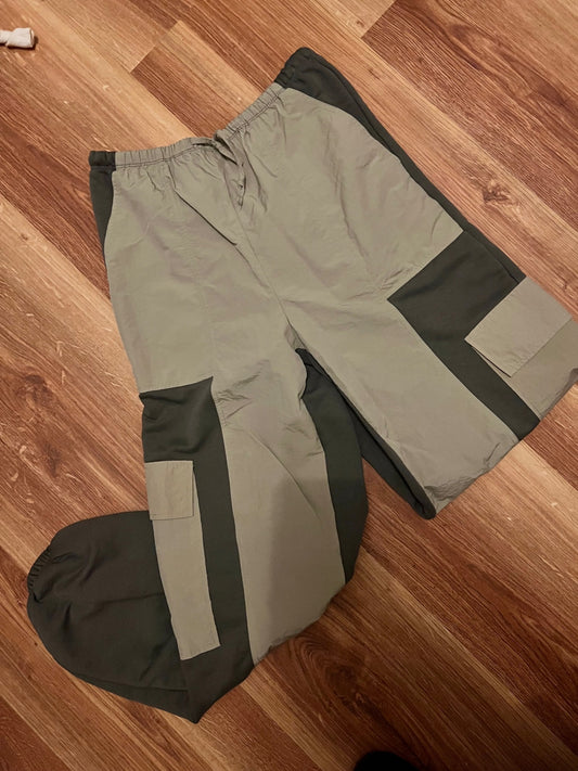 Pull & Bear Hose Hell- und Dunkelgrün Größe: 36