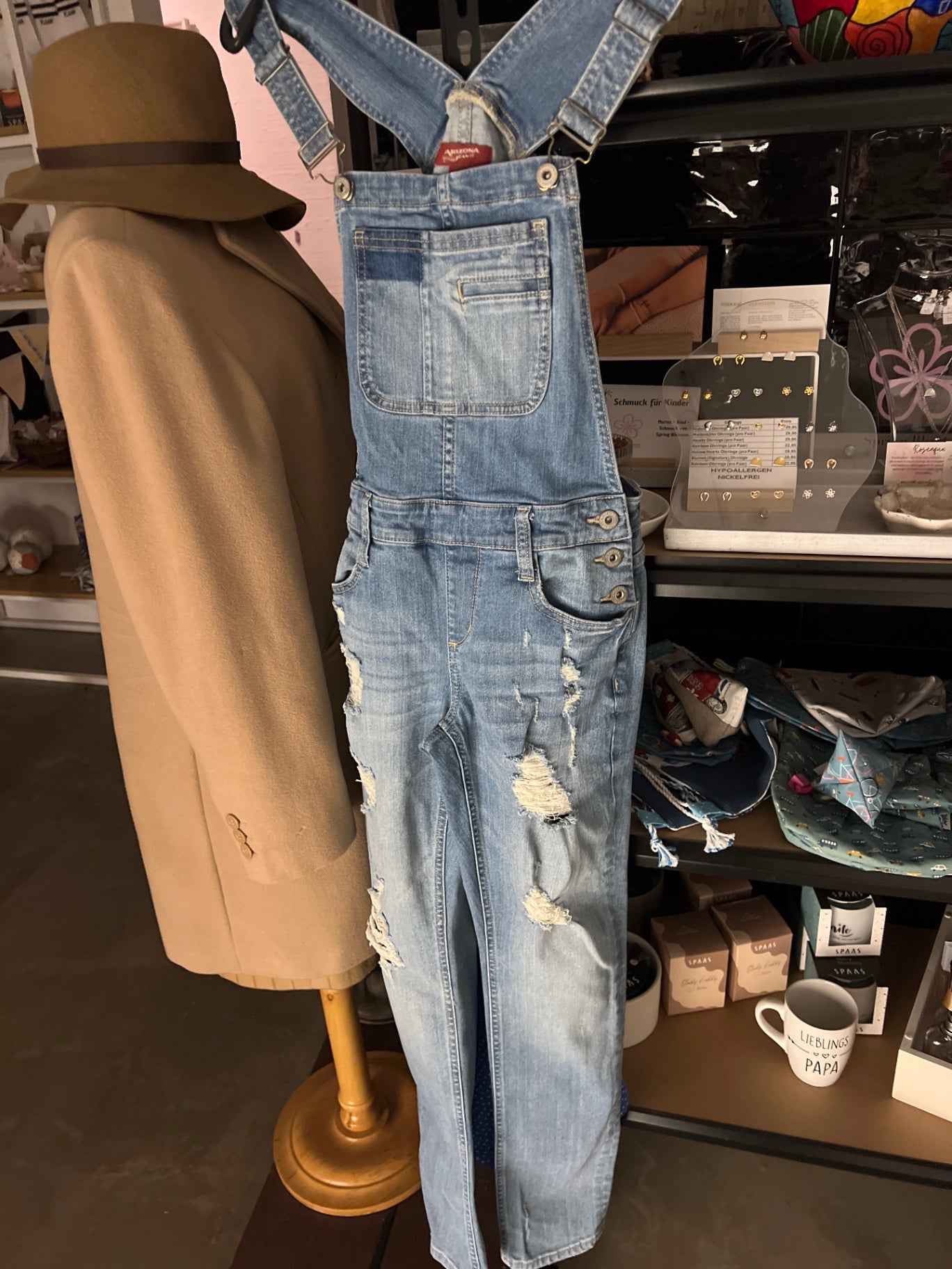 Arizona Jeans Latzhose Hellblau Größe: S