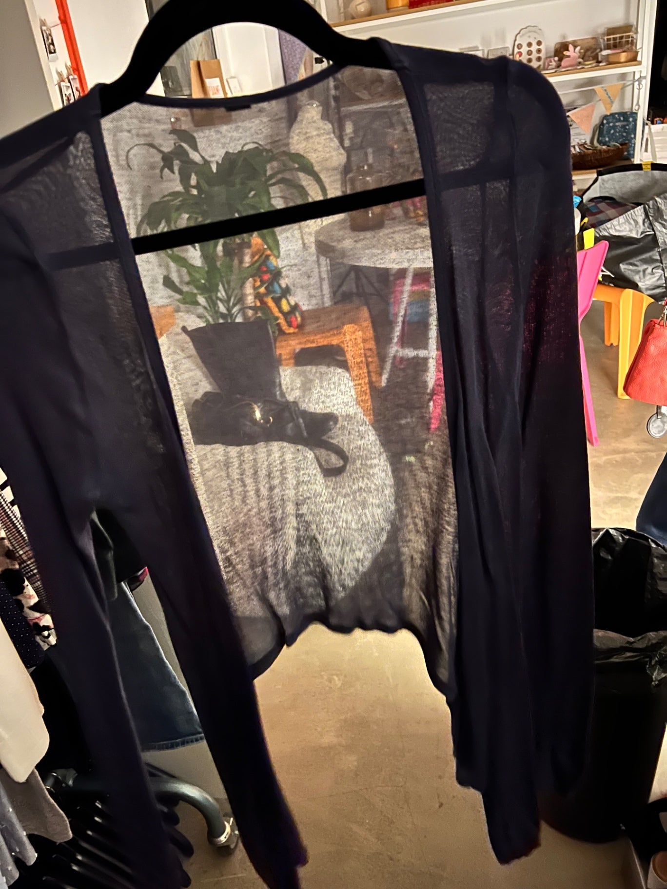 Cardigan Dunkelblau Größe: S