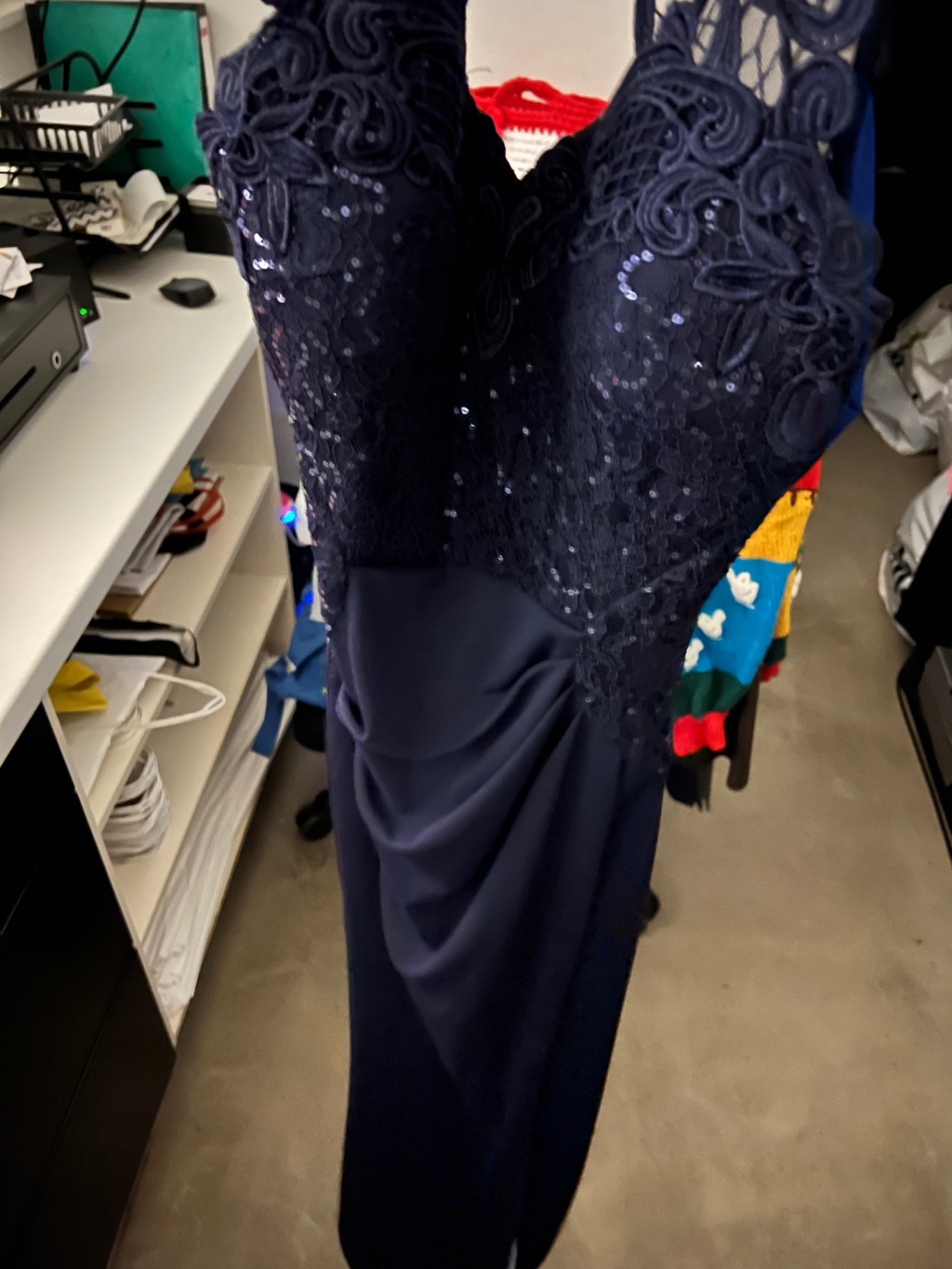 Abendkleid Dunkelblau Größe: S
