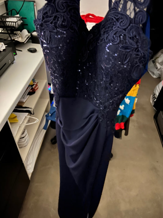 Abendkleid Dunkelblau Größe: S
