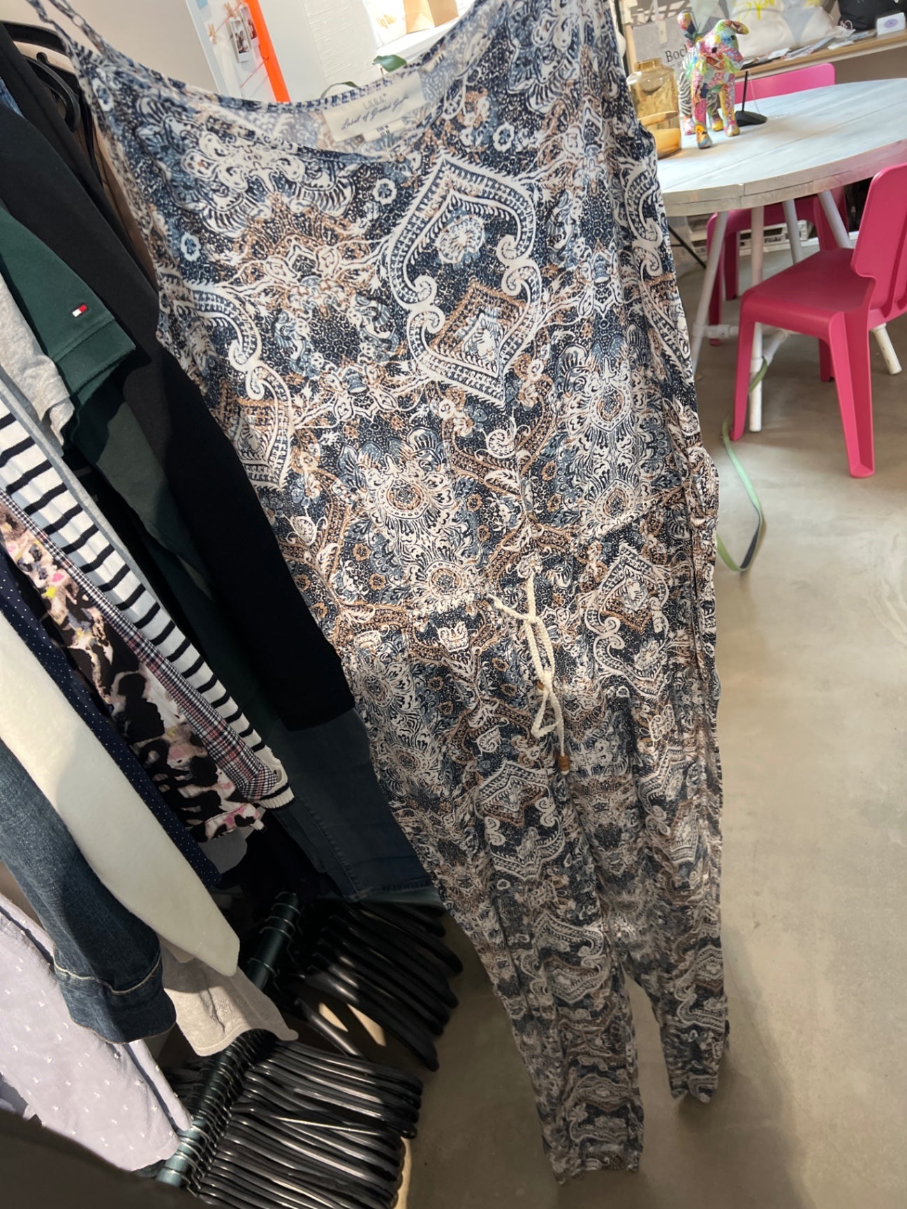 H&M Jumpsuit Blau mit floralen Mustern Größe: M