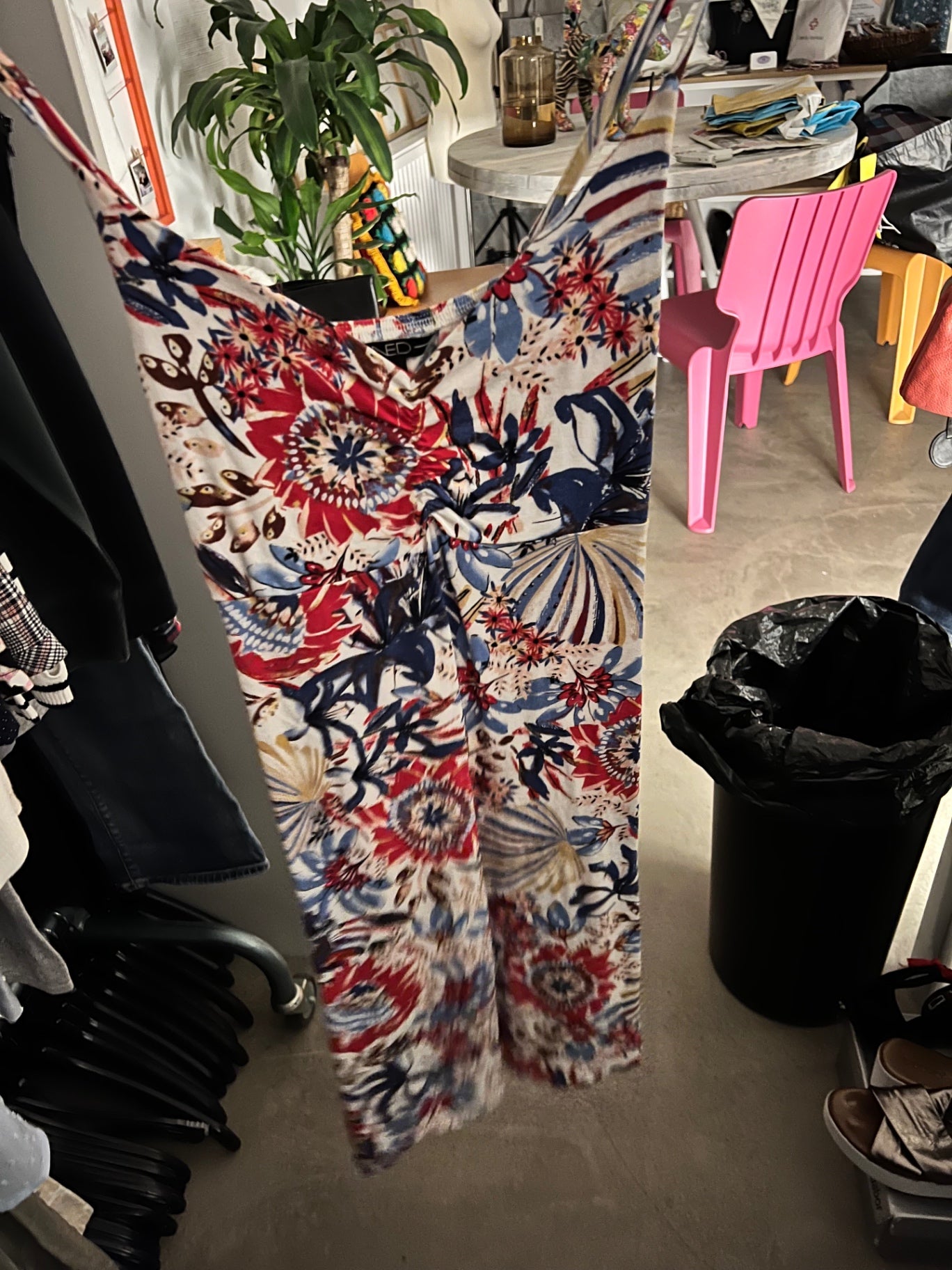 NED Kleid Multicolor (Rot, Blau, Beige) Größe: S