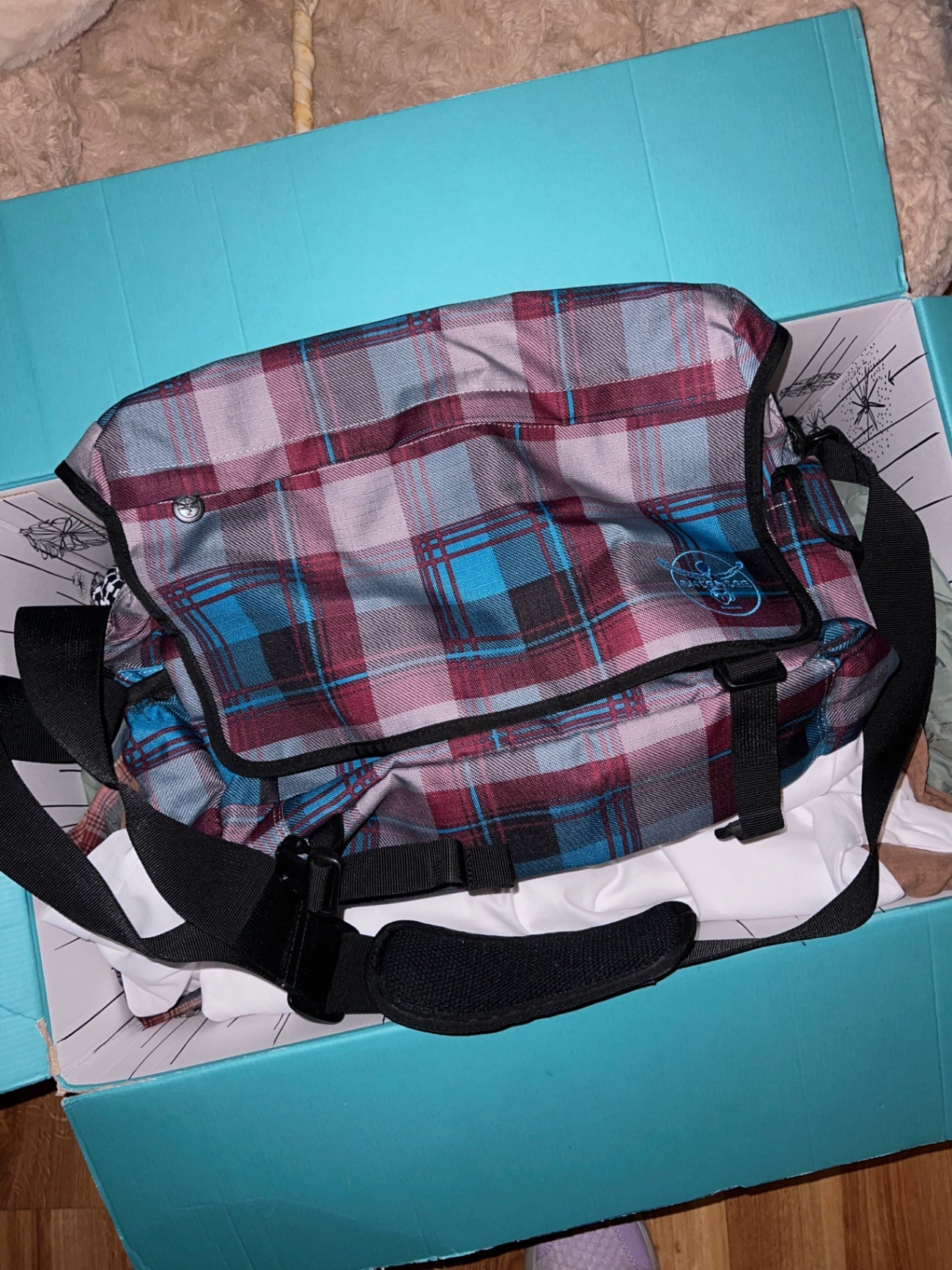 Chiemsee Tasche Rot, Blau, Grau 