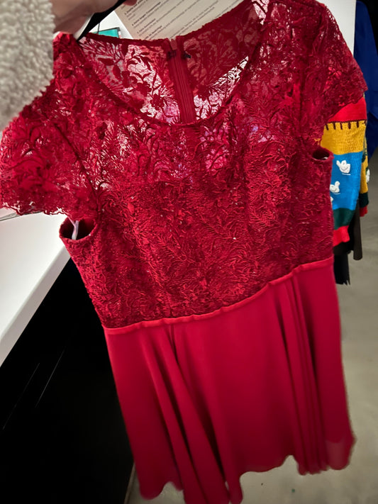 Ascia Cocktailkleid Rot Größe: 46