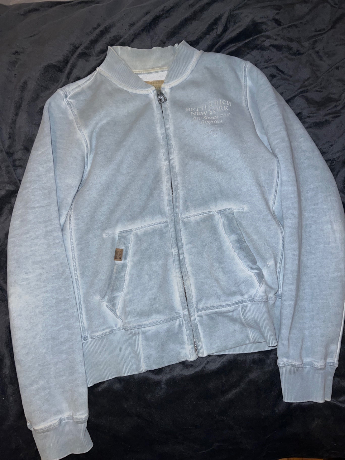 BETTER RICH Sweatjacke Hellblau Größe: XL