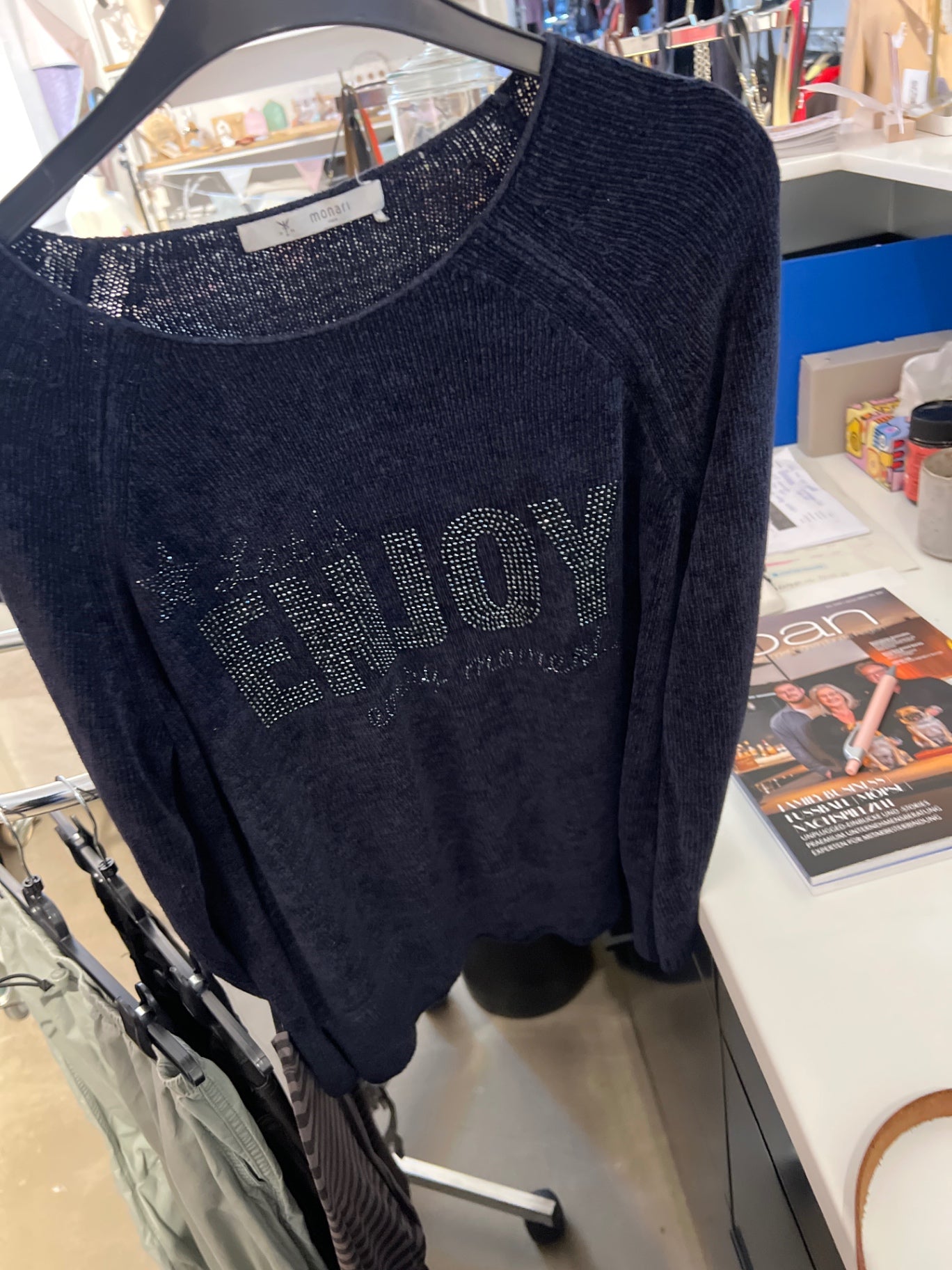 Monari Pullover Dunkelblau Größe: S