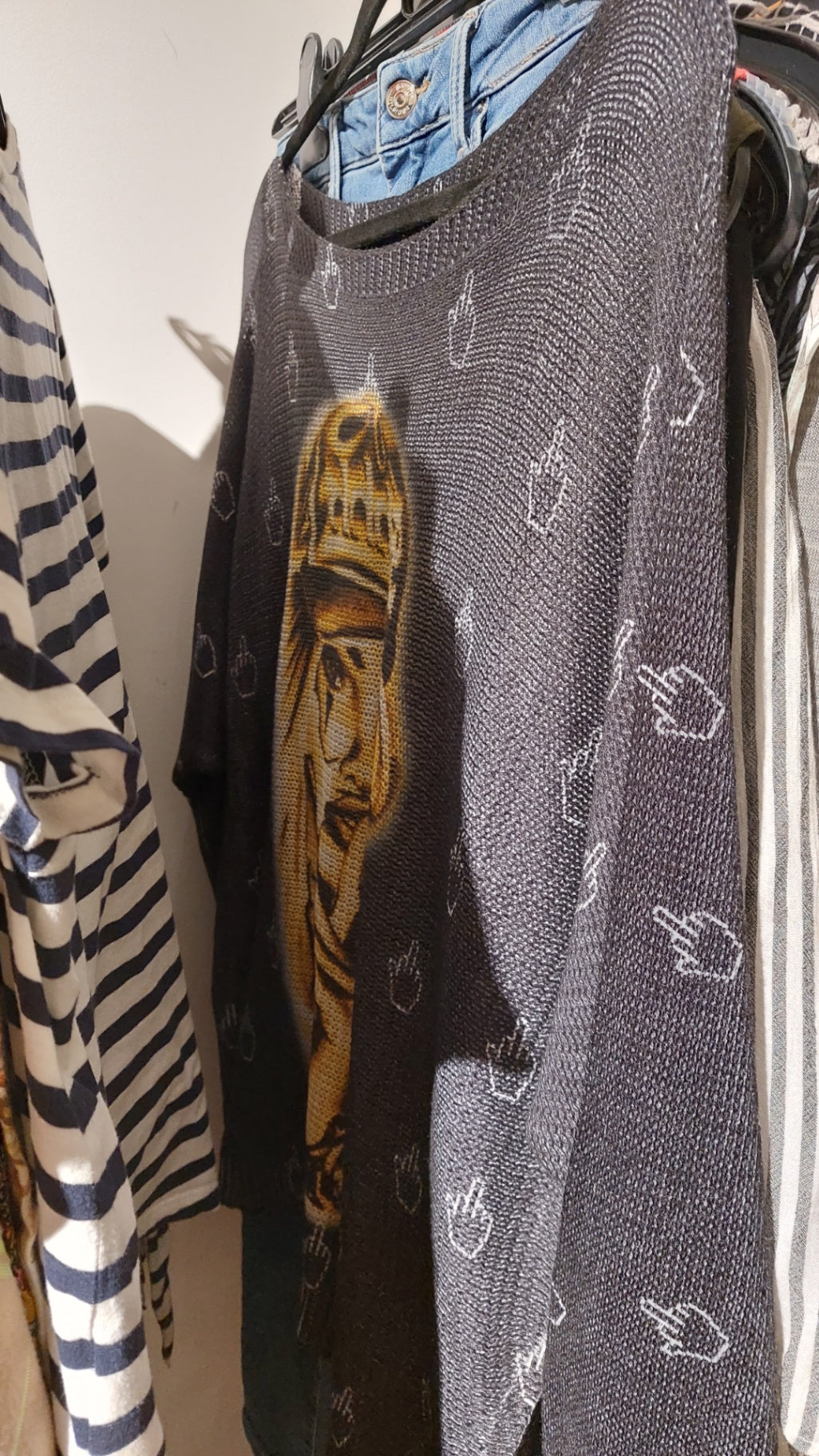 Made in Italy Langarmshirt Dunkelblau Größe: L