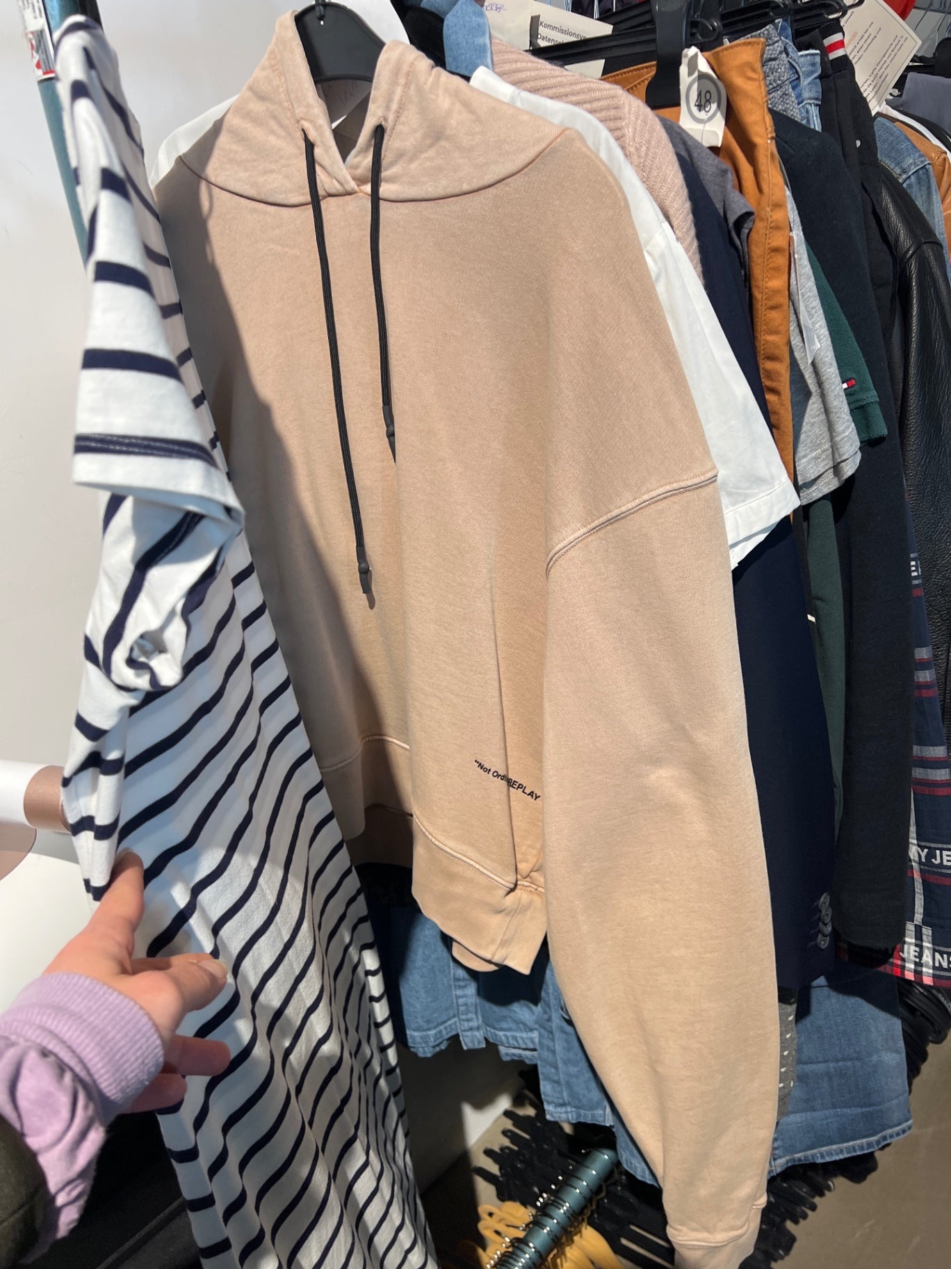 Replay Hoodie Beige Größe: L