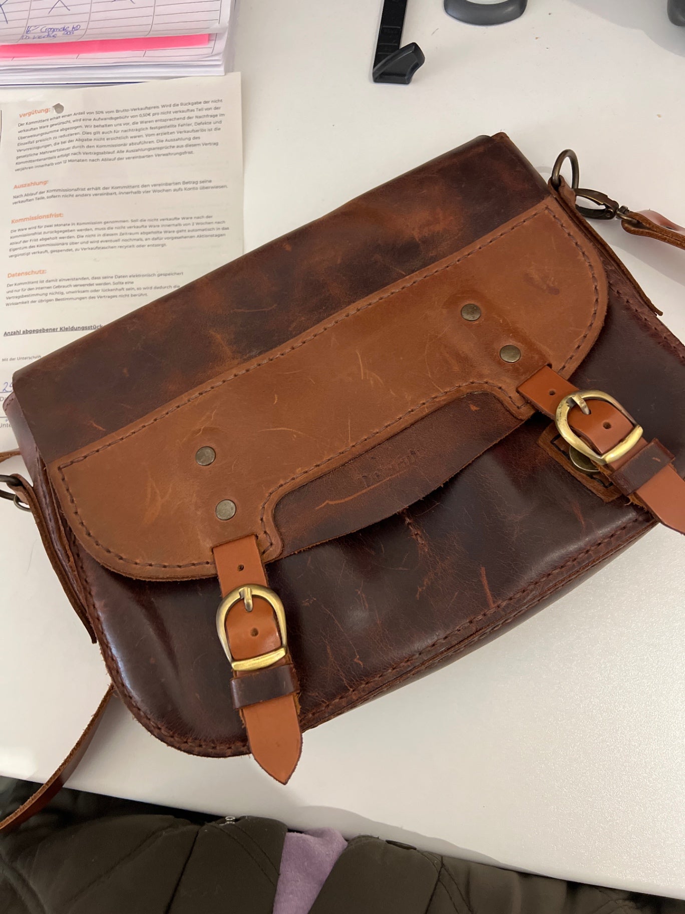 Vintage Ledertasche Braun