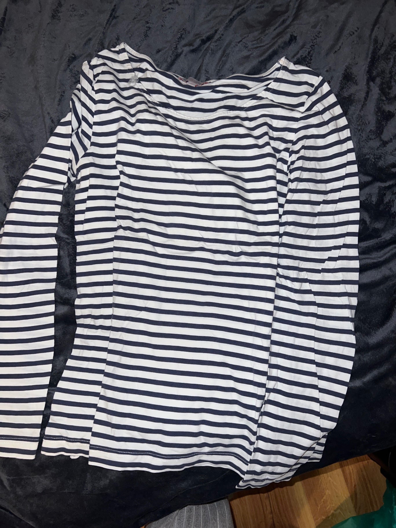 Cyrillos Langarmshirt Weiß Streifen Größe: XL
