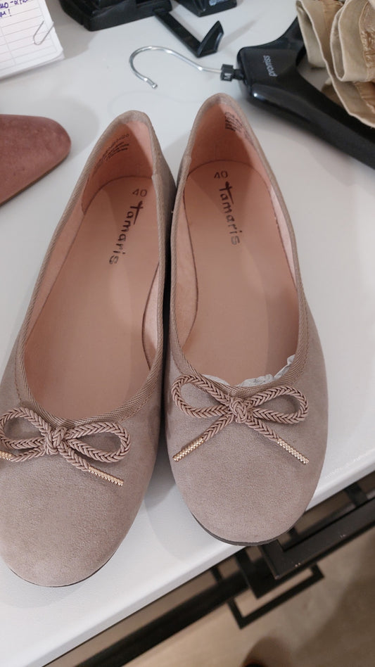 Tamaris Ballerinas Beige Größe: 40