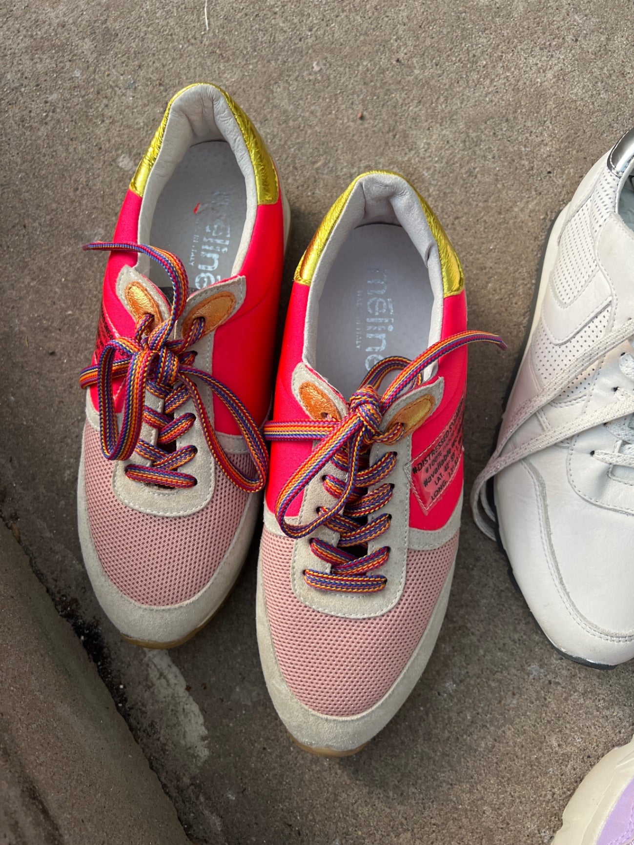Meline Sneaker Pink, Rot, Gold Größe: 39