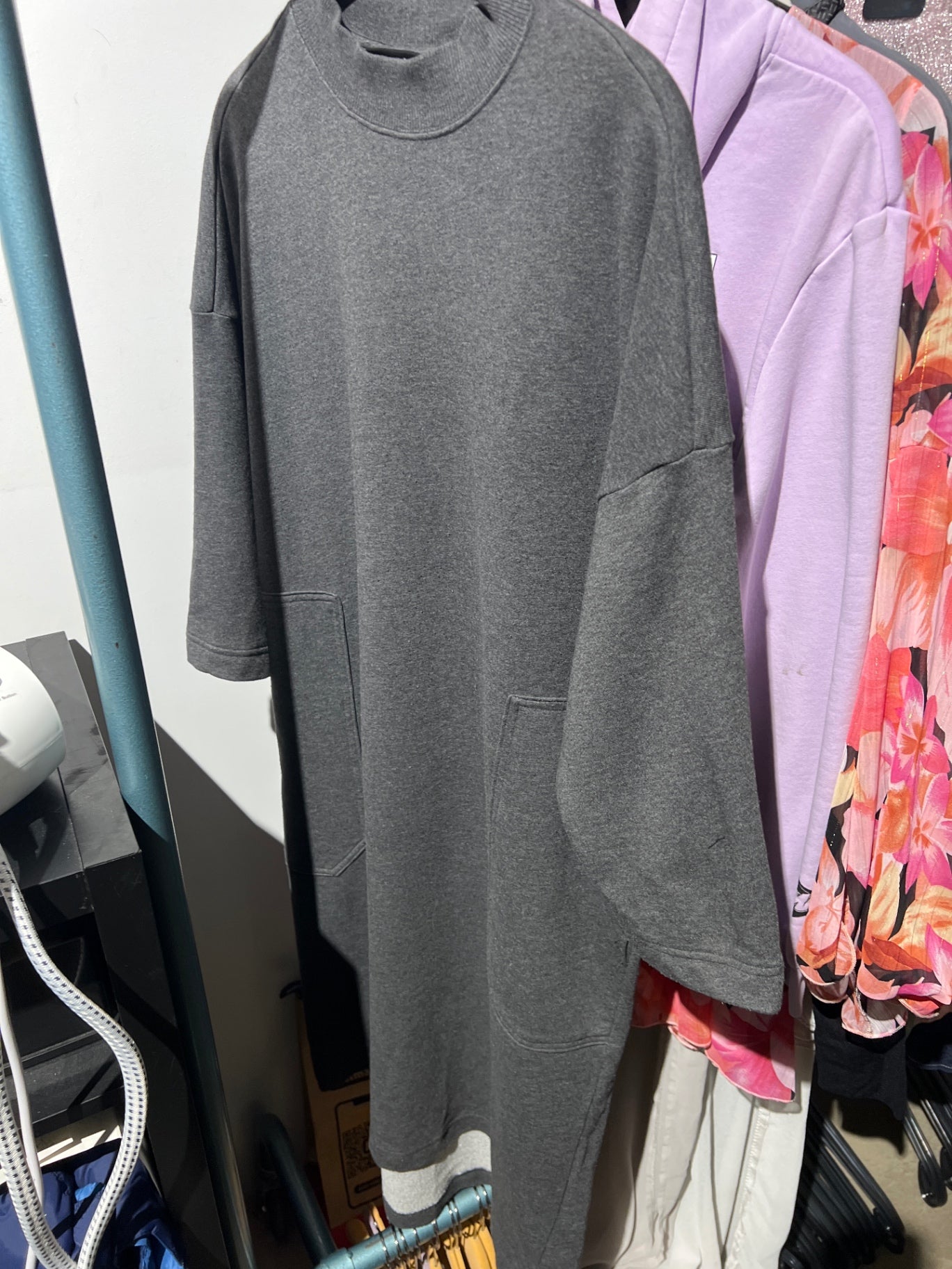 Monki Sweatkleid Grau Größe: M