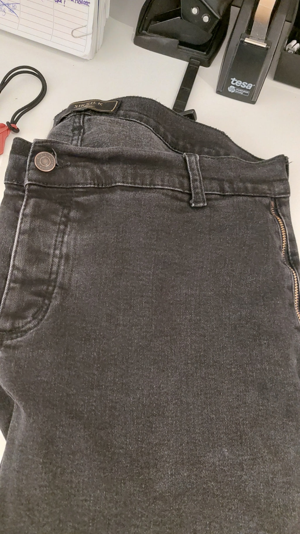 SikSilk Jeans Schwarz Größe: XL