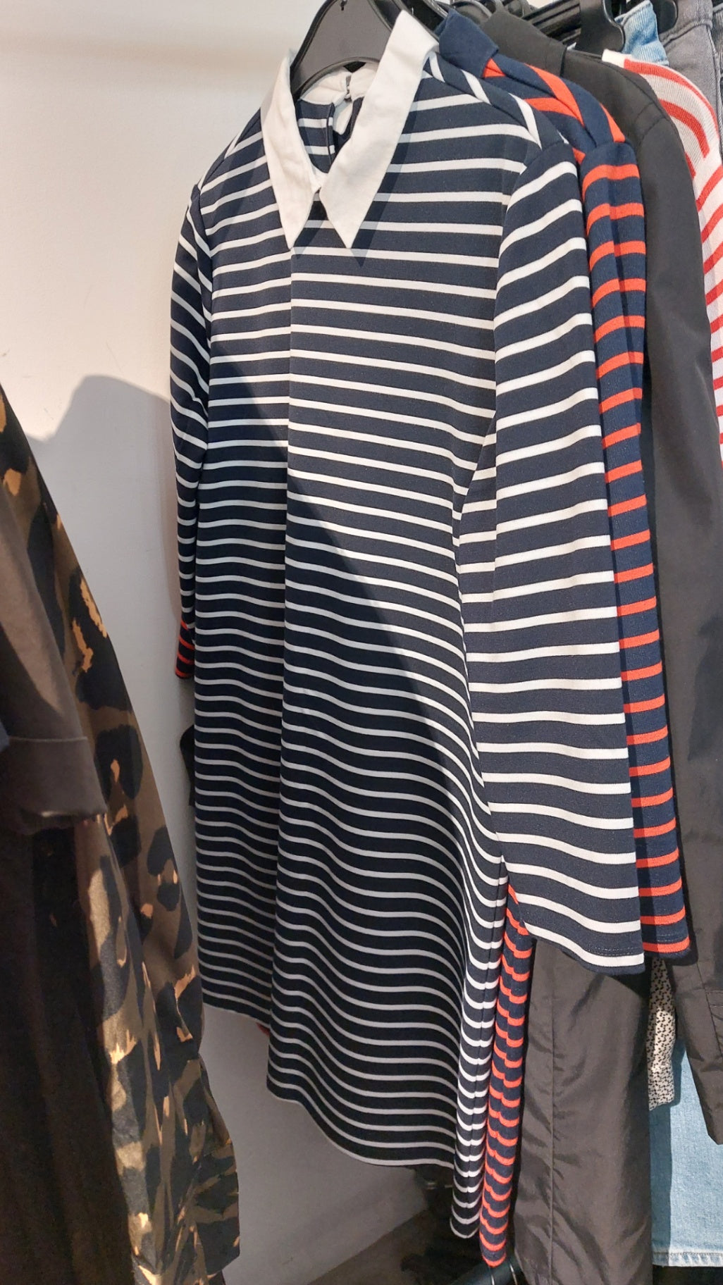 EDC Kleid Blau gestreift Größe: L