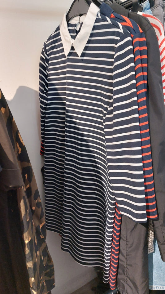 EDC Kleid Blau gestreift Größe: L