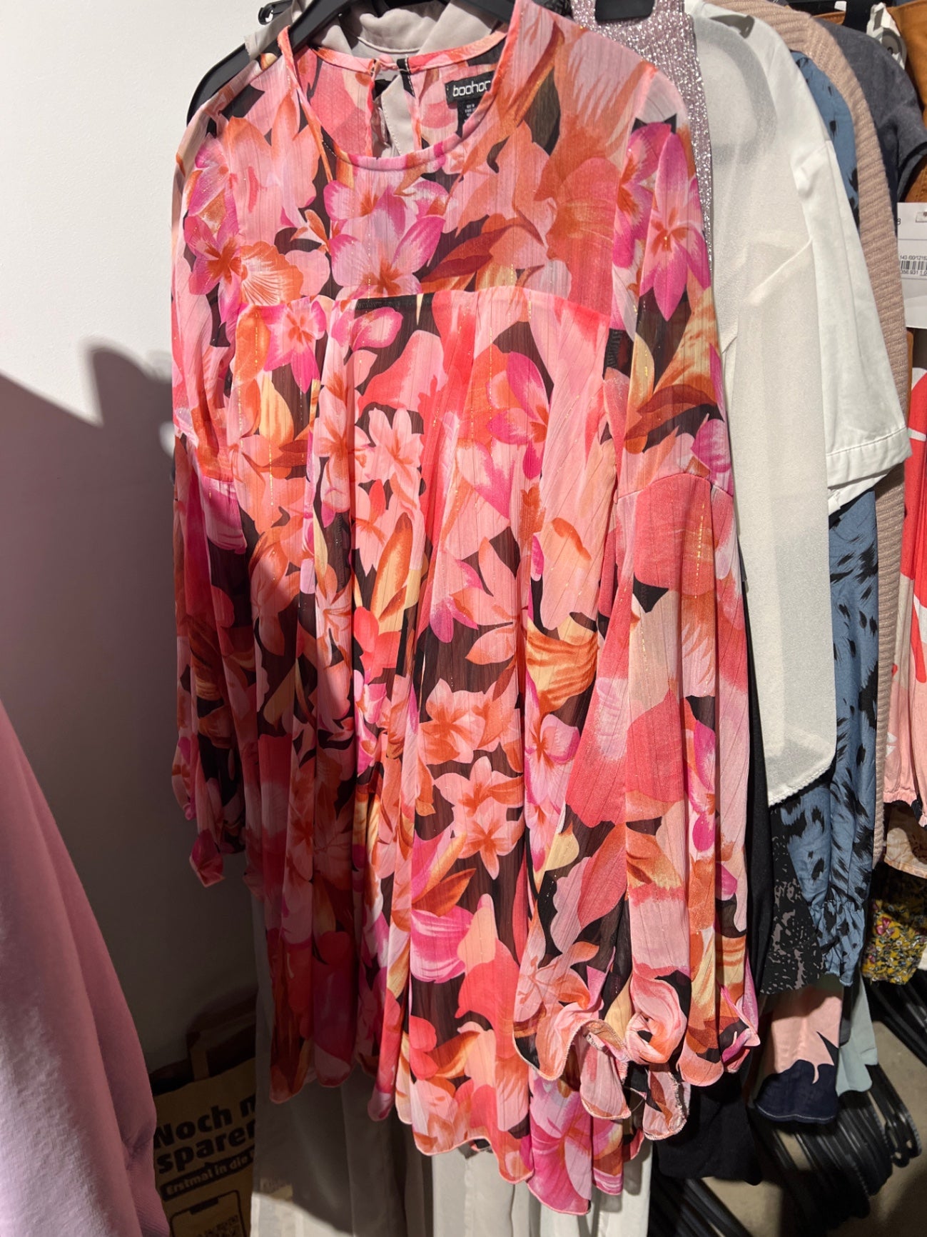 Boohoo Blusenkleid Rosa Größe: S